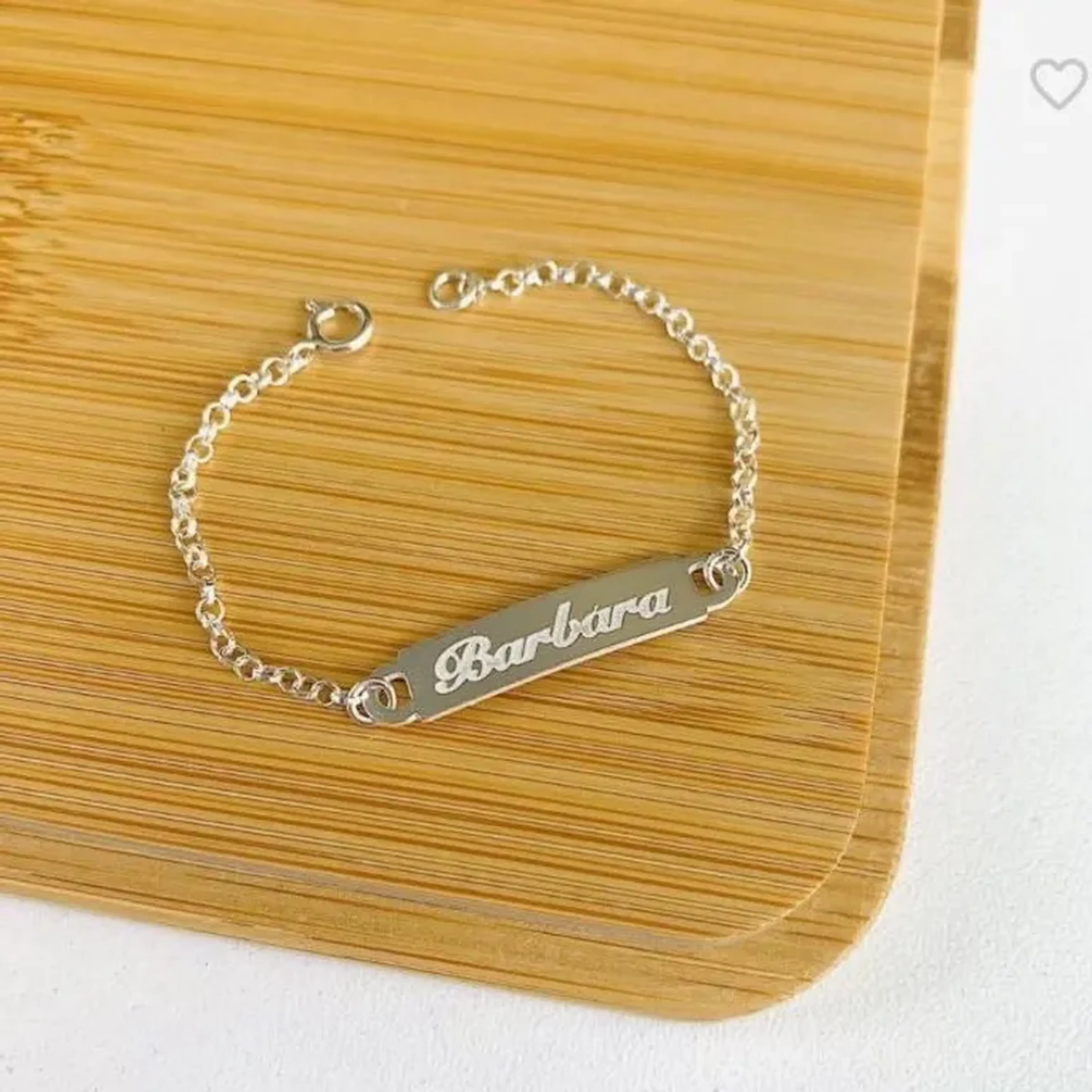 Pulseira Infantil Chapa Personalizada (unissex) imagem
