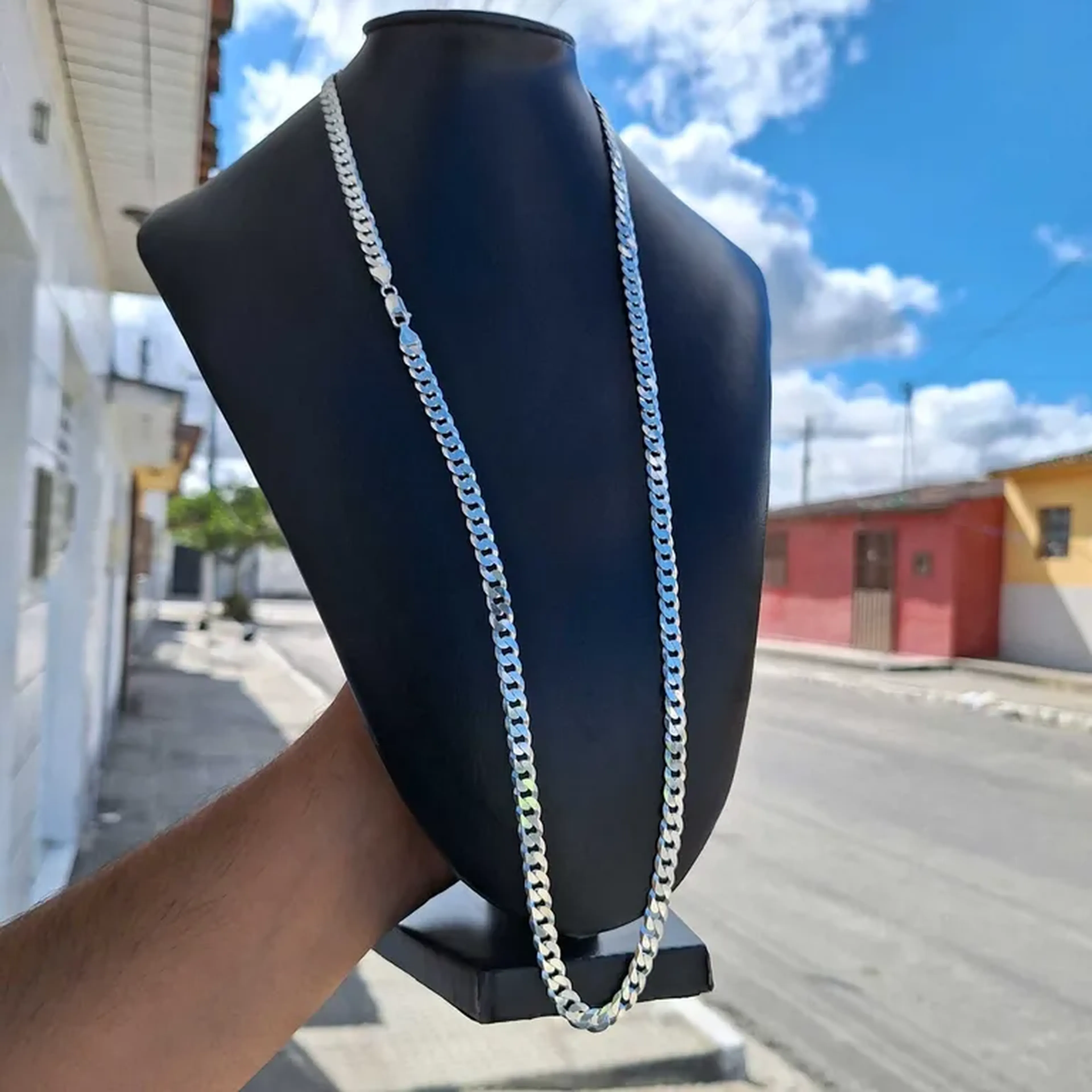 Corrente 7mm 80cm escamada 🇮🇹 imagem