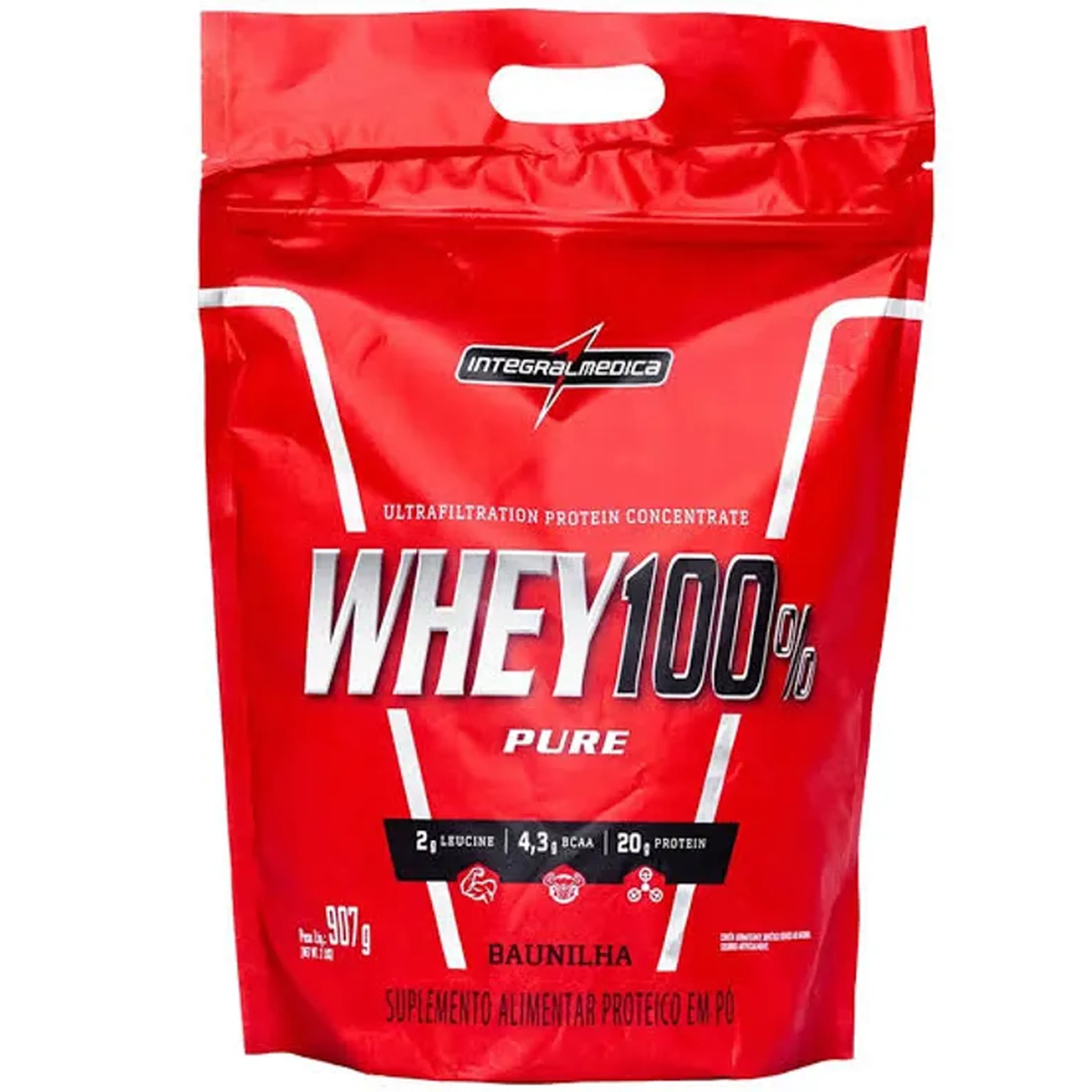 Whey 100% integralmedica 900g imagem