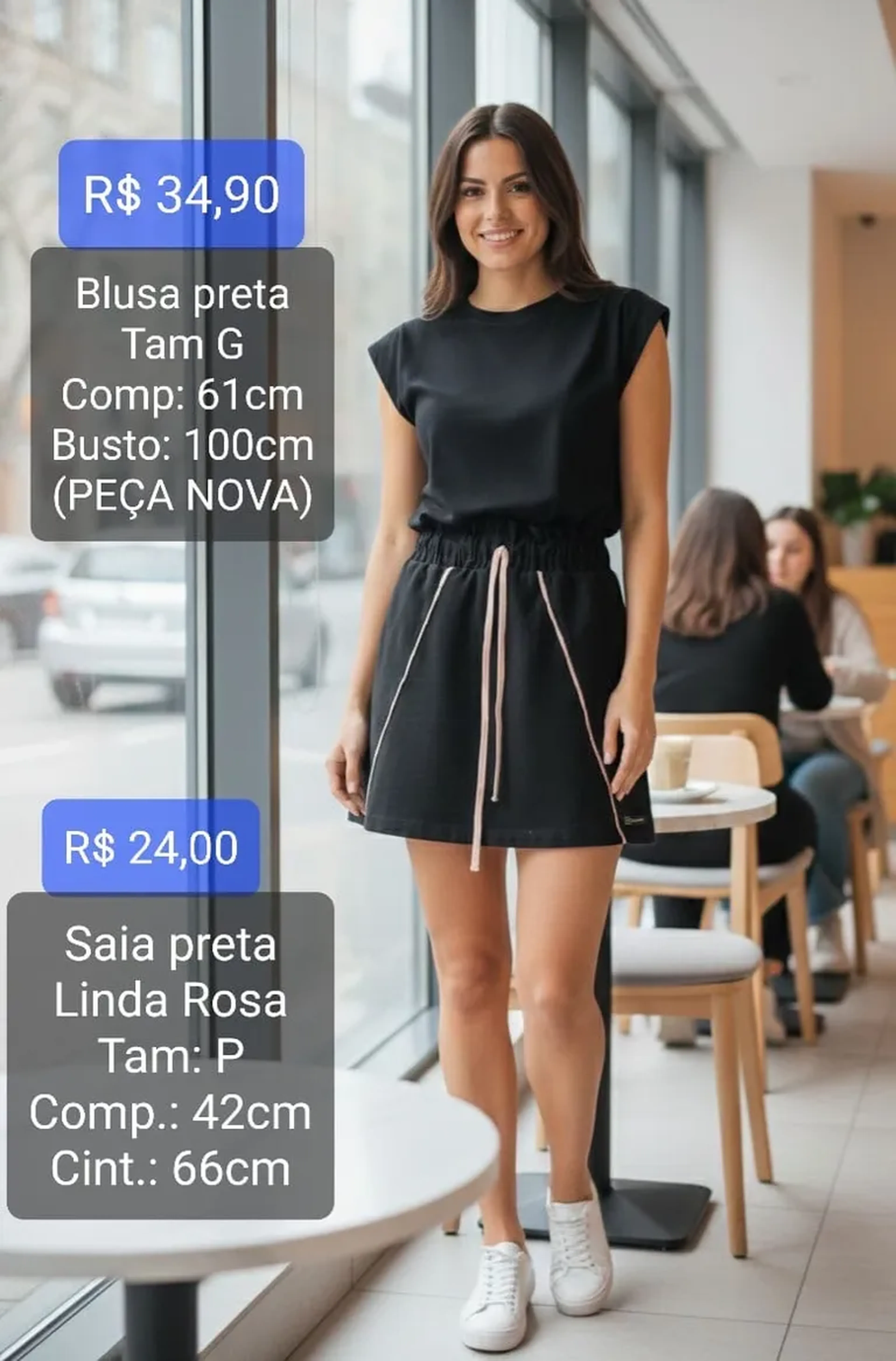 Blusa Preta G - Nova imagem