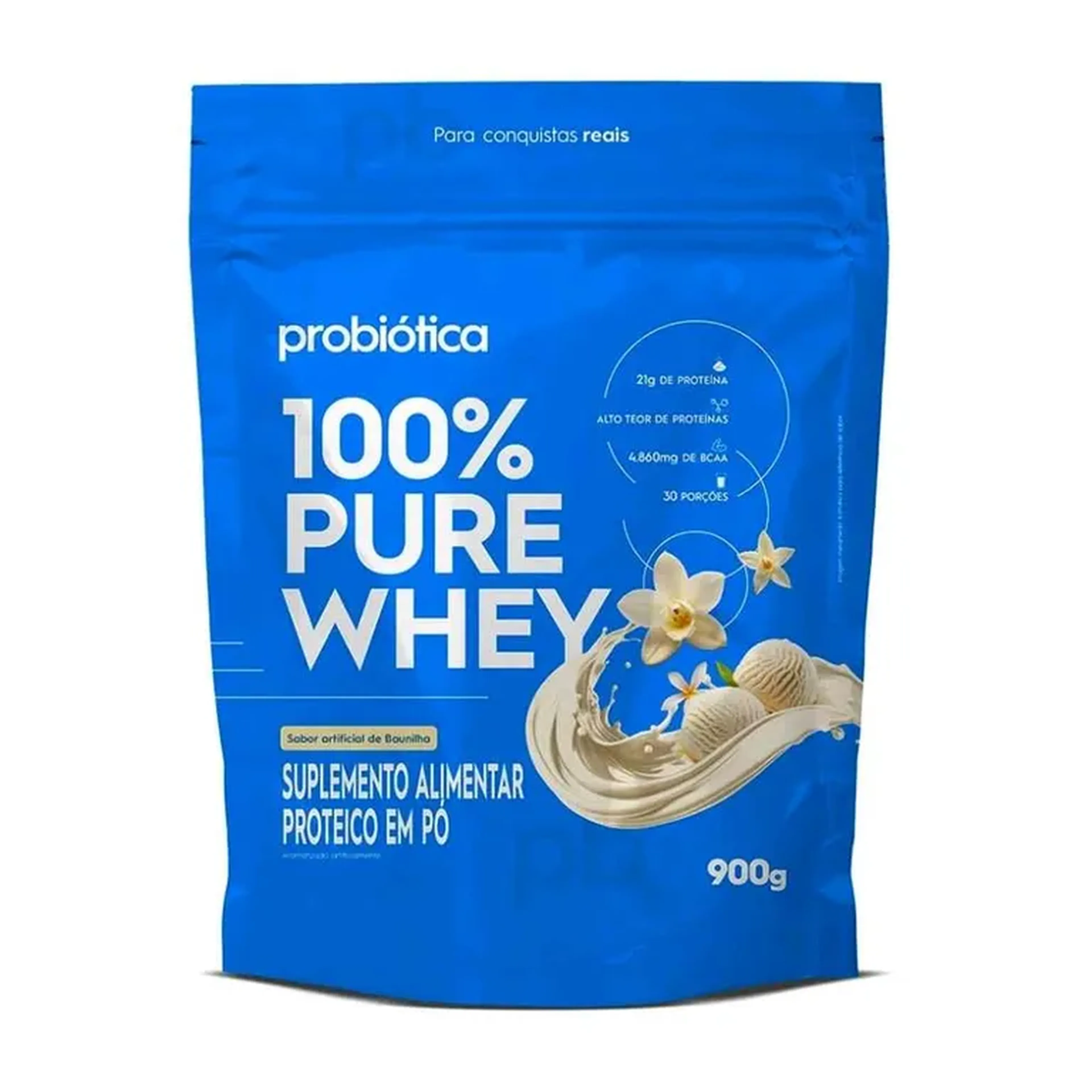 100% Pure Whey Refil (900g) - BaunilhaProbióticaRef: 2465053 imagem