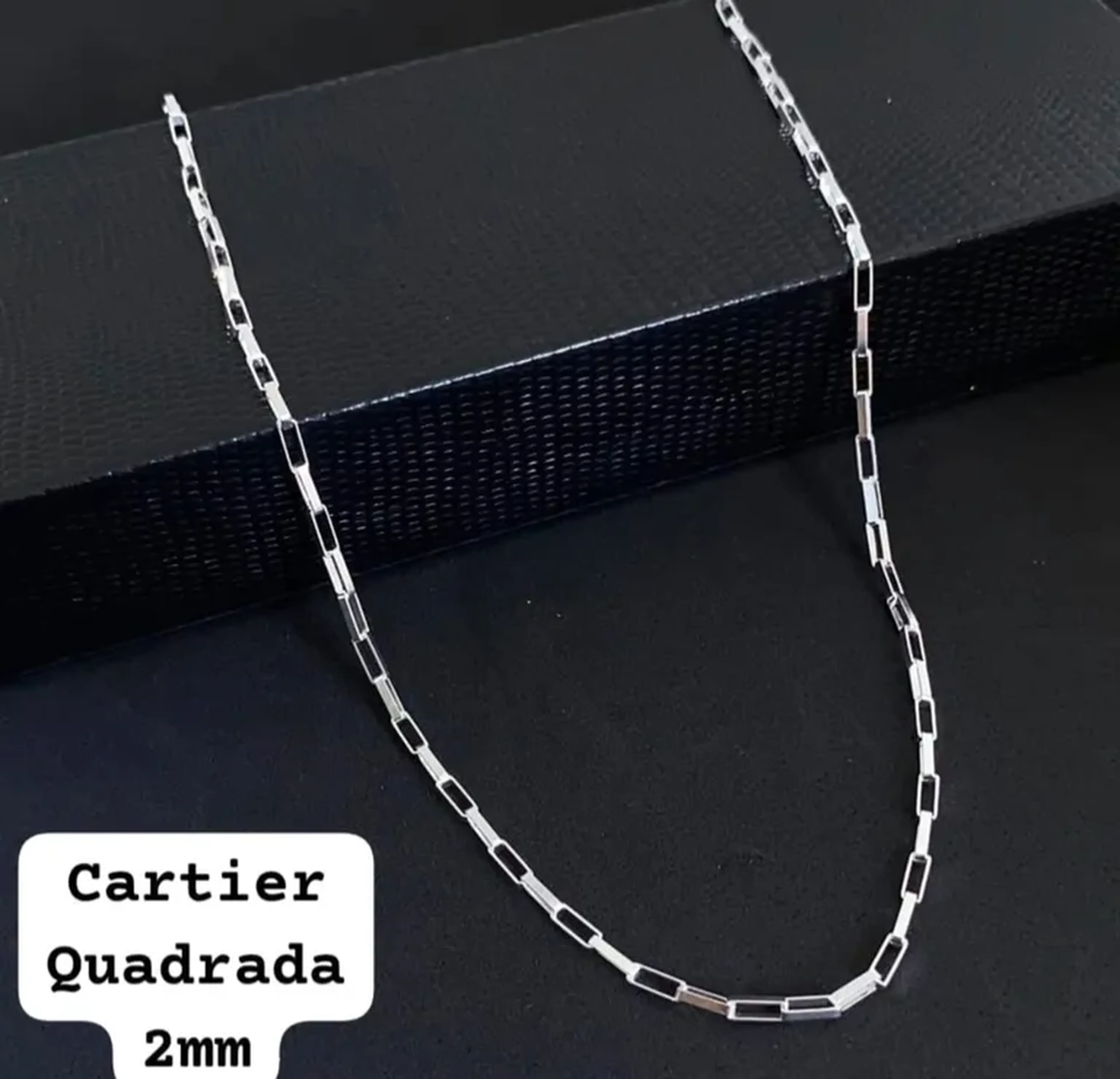 Corrente Cartier quadrada 2mm imagem