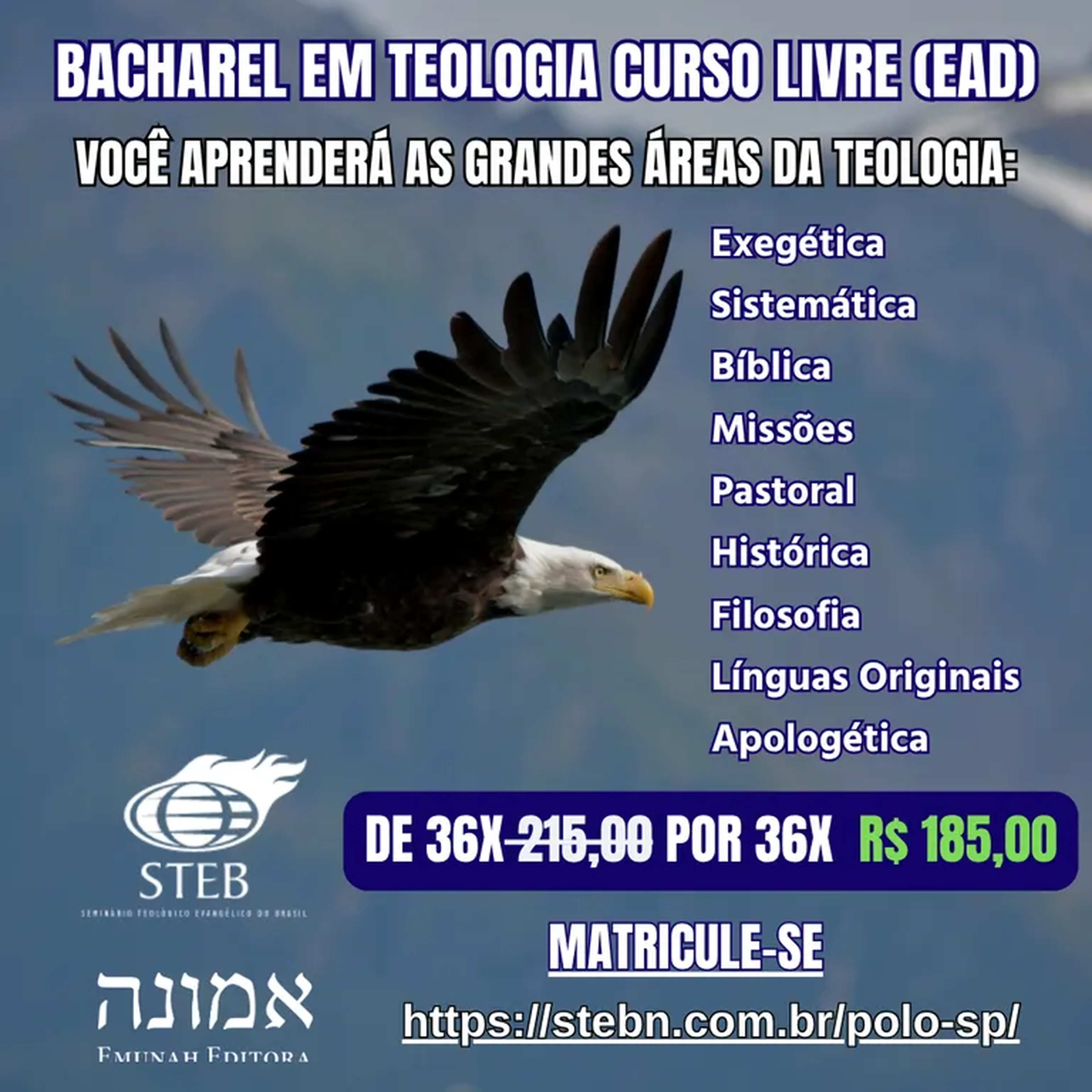 Matrícula: Bacharel em Teologia Livre [EaD] imagem