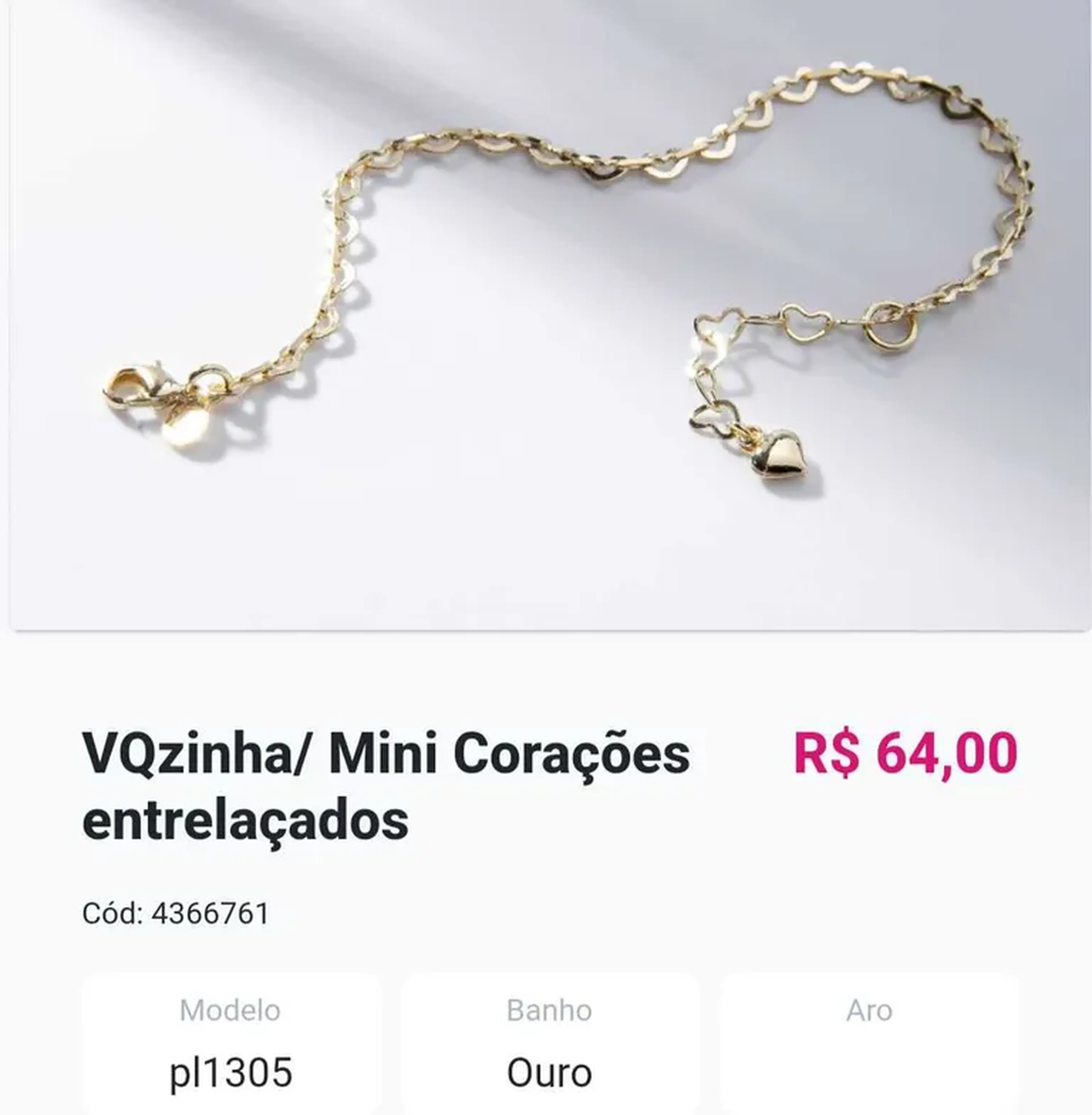 VQzinha Mini Corações entrelaçados imagem