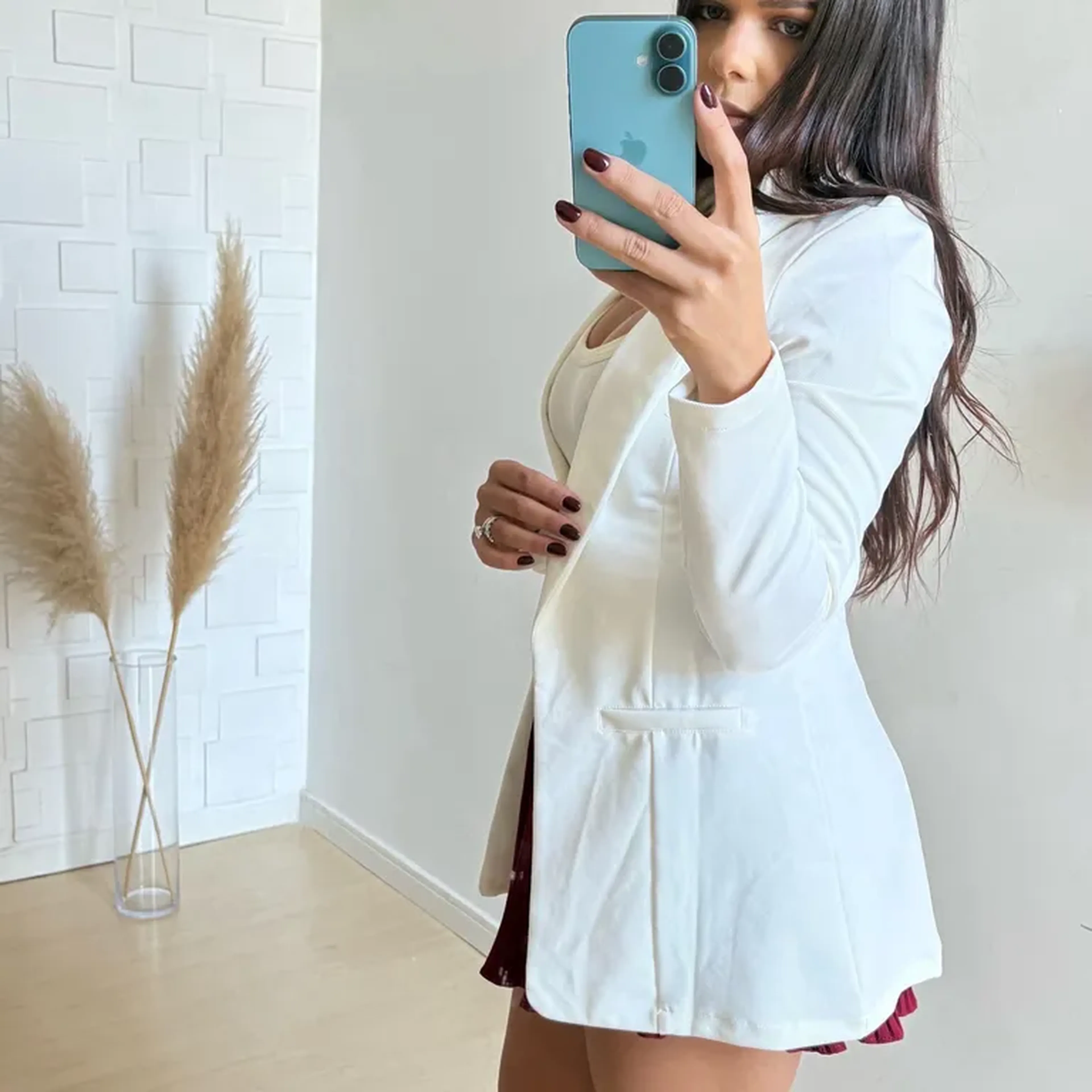Maxi Blazer Off White imagem