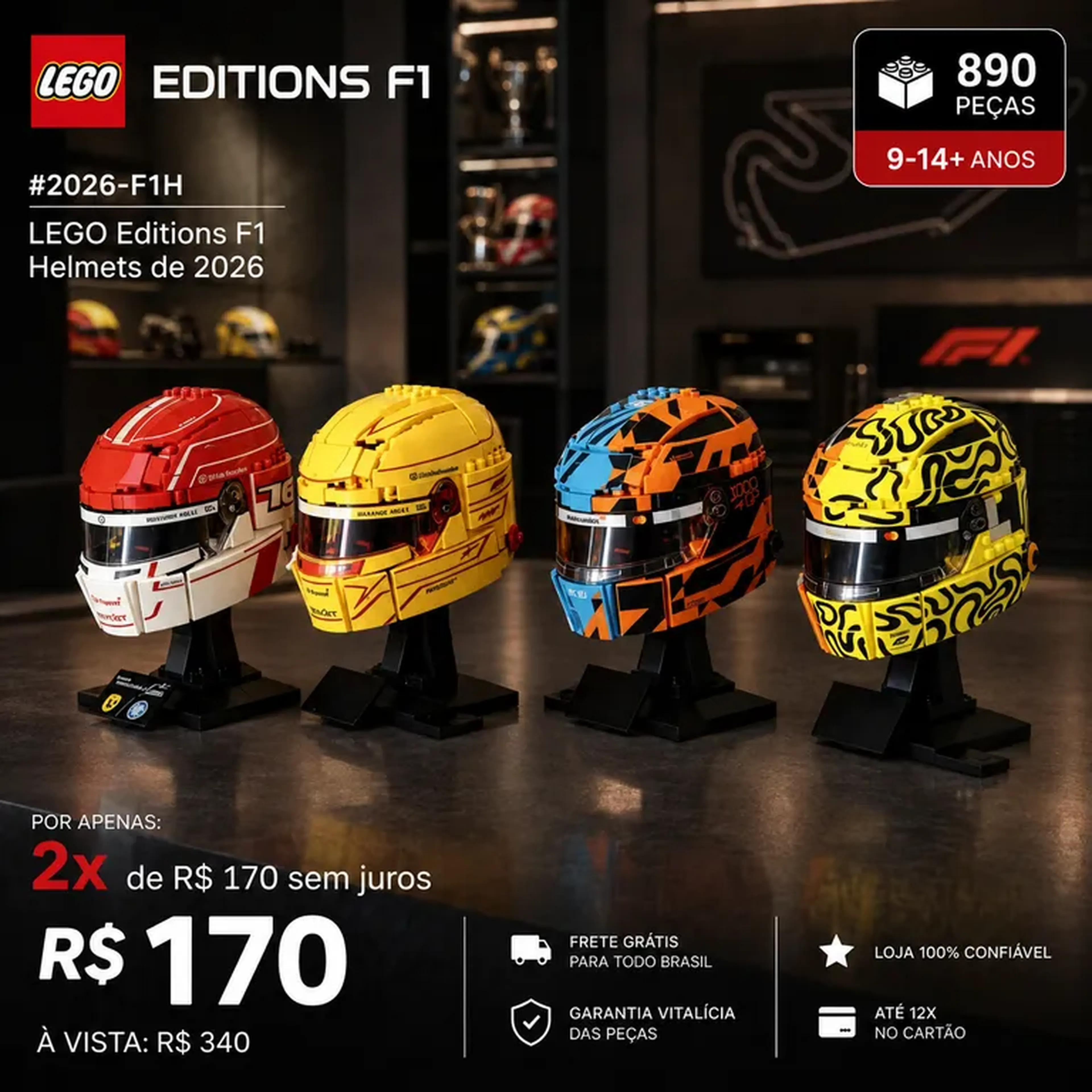 LEGO CAPACETE F1 imagem