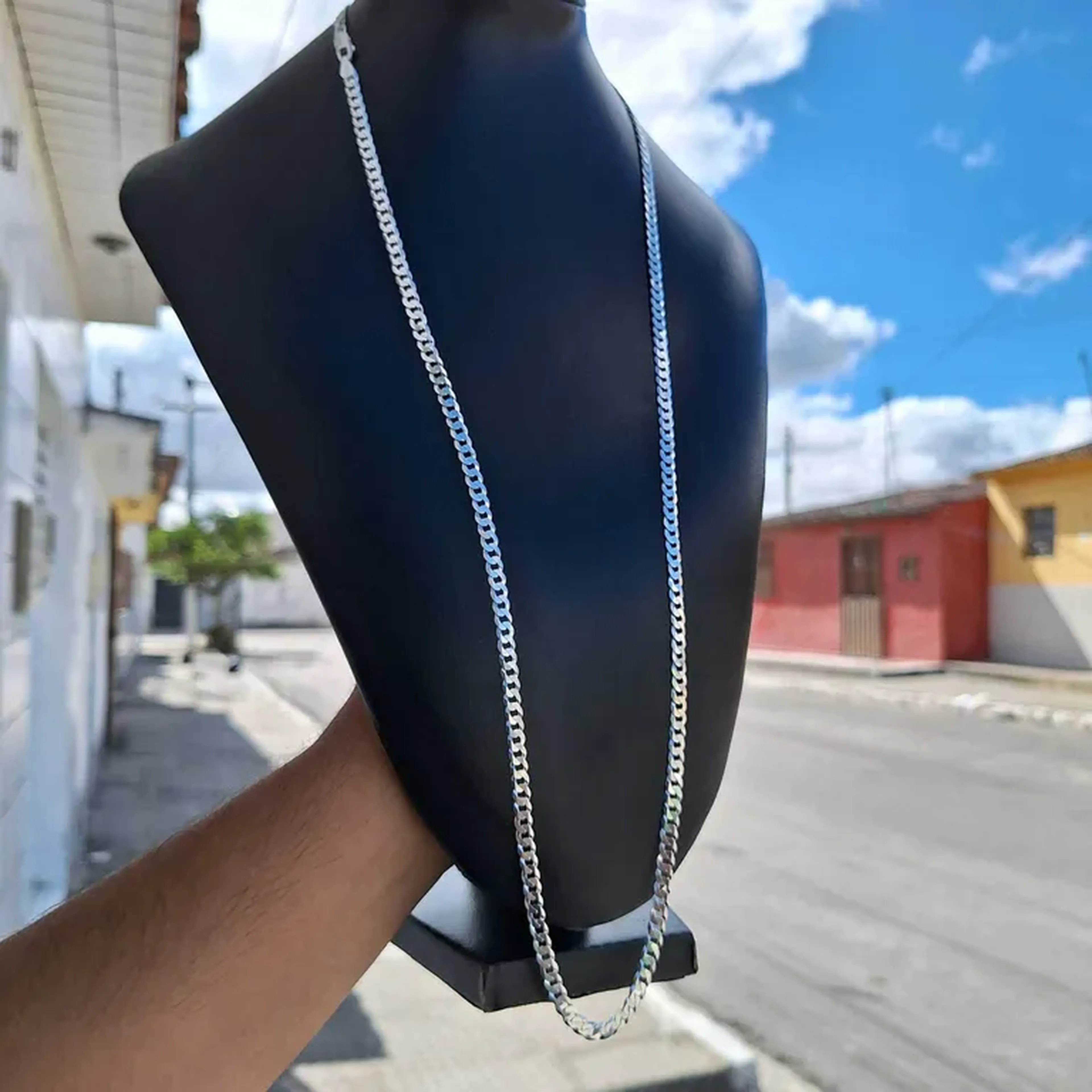 corrente de 5mm 80cm escamada 🇮🇹 imagem