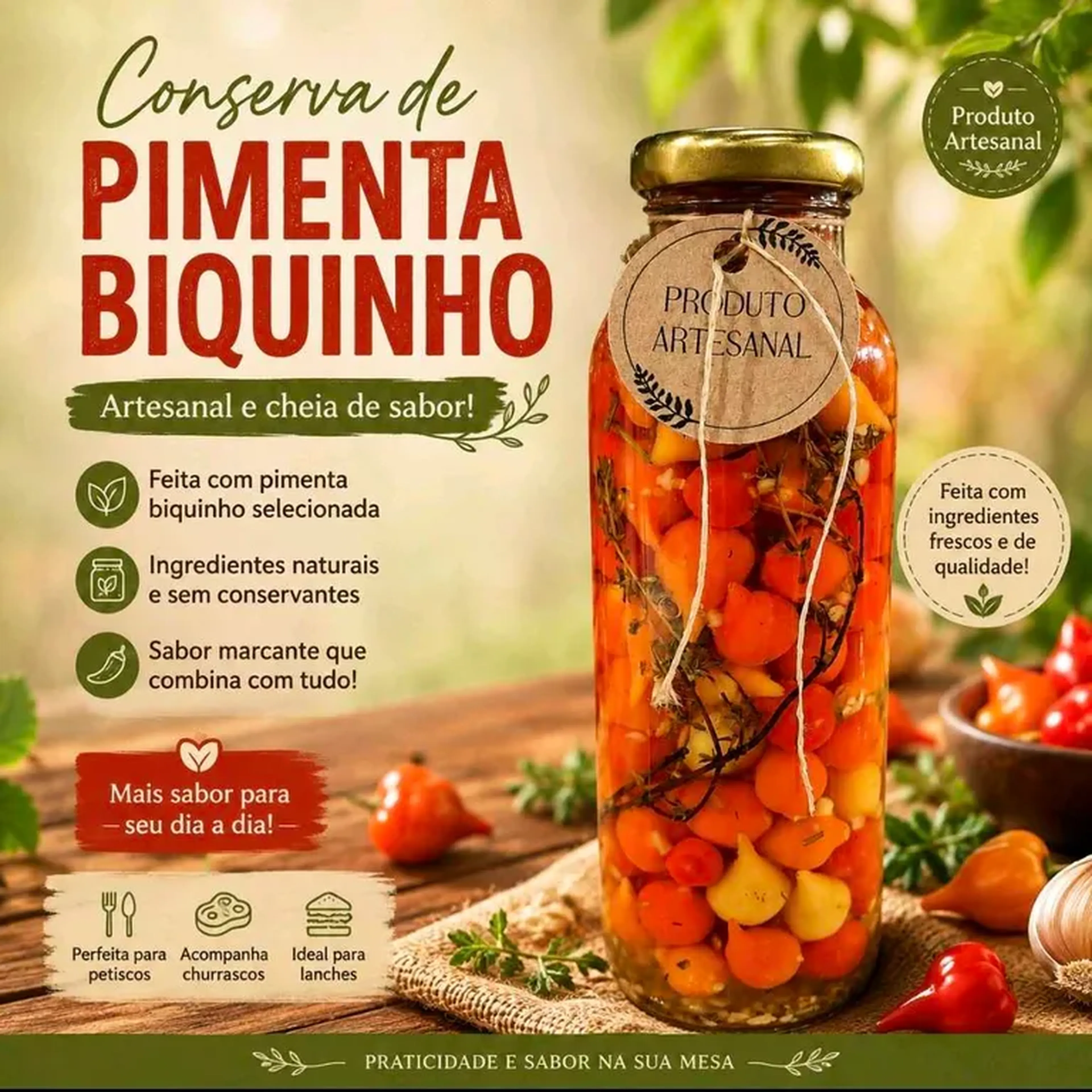 Conserva Pimenta Biquinho imagem