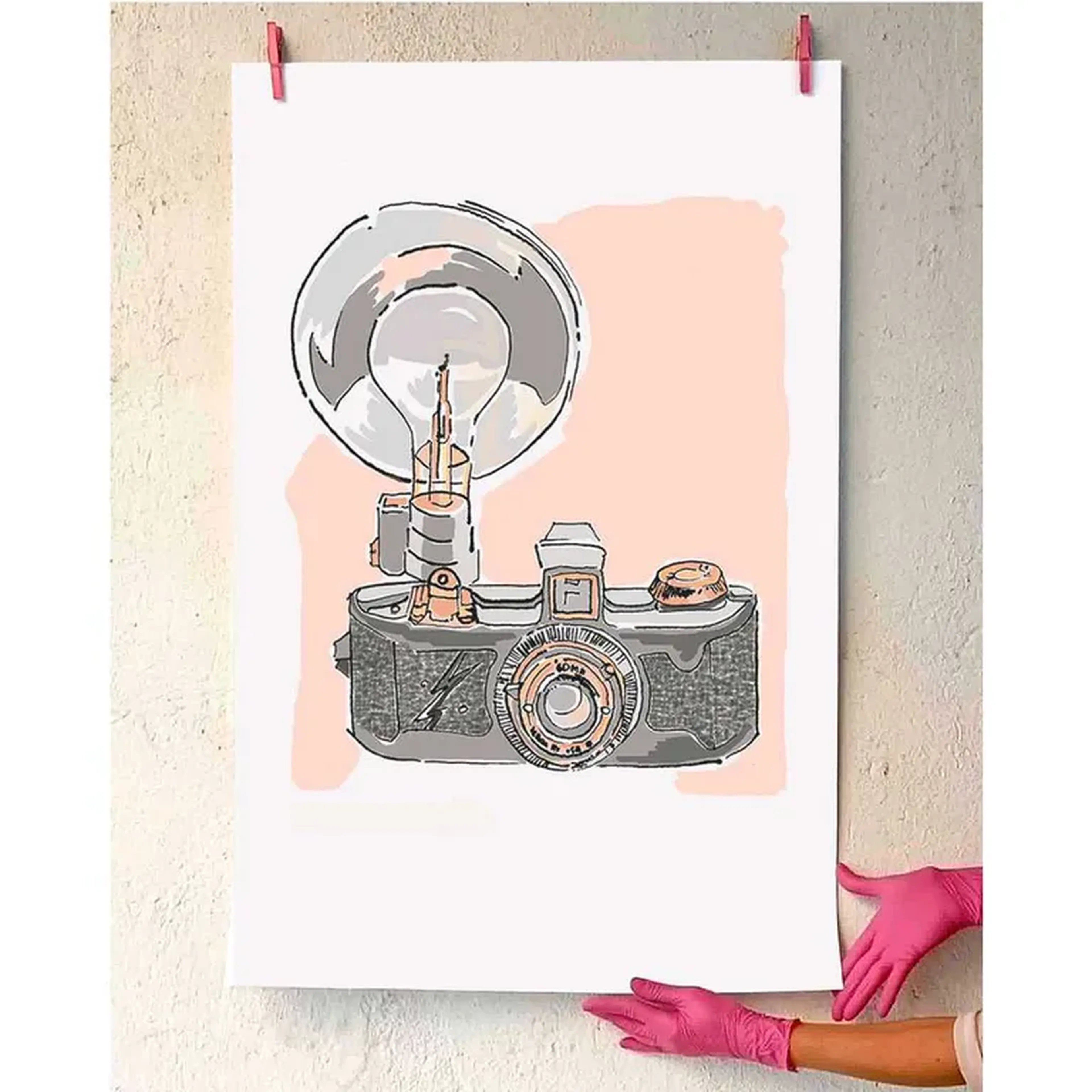 We love cameras - Univex Uniflash - 60x90 cm gravura assinada imagem
