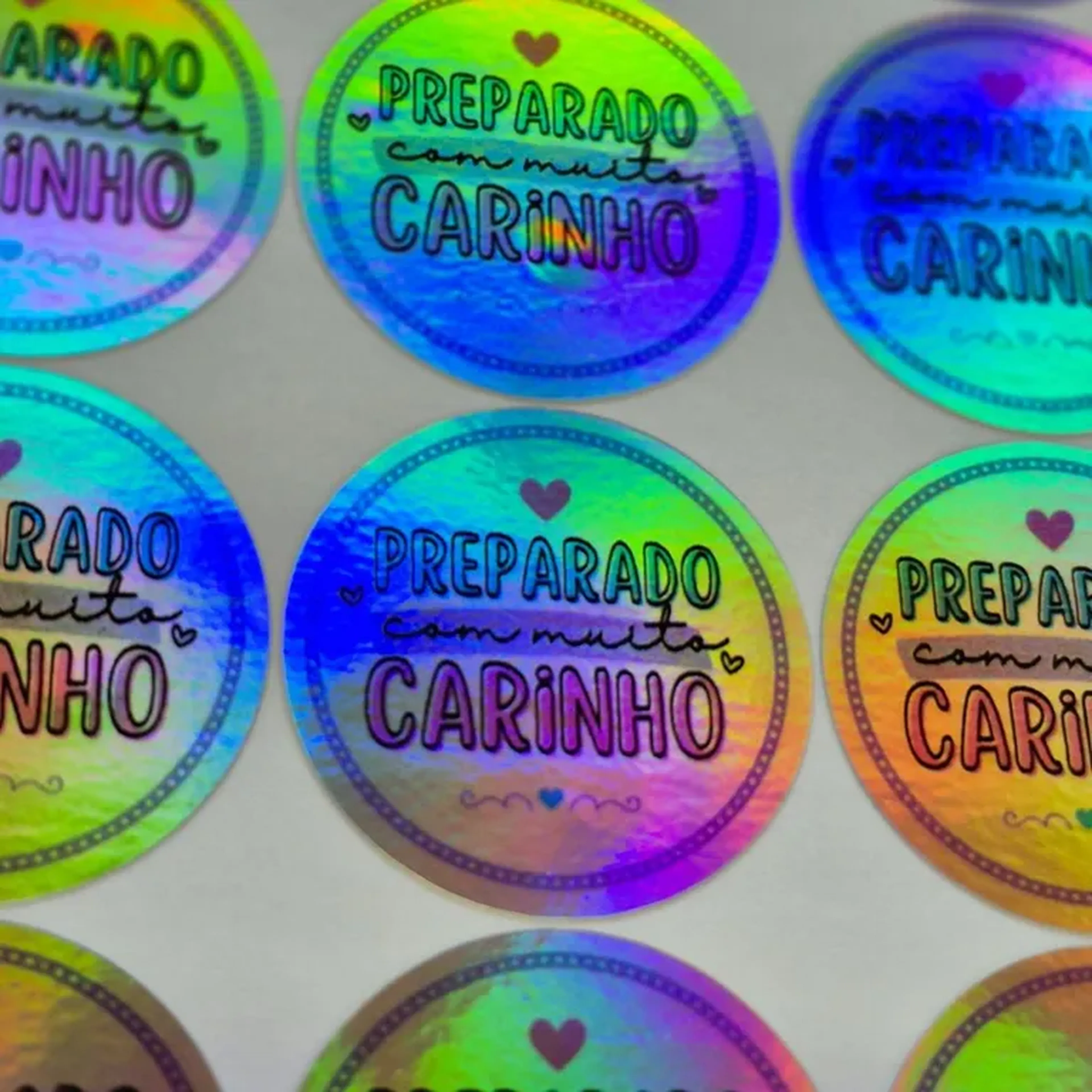 Adesivos Holográficos 7x7cm imagem