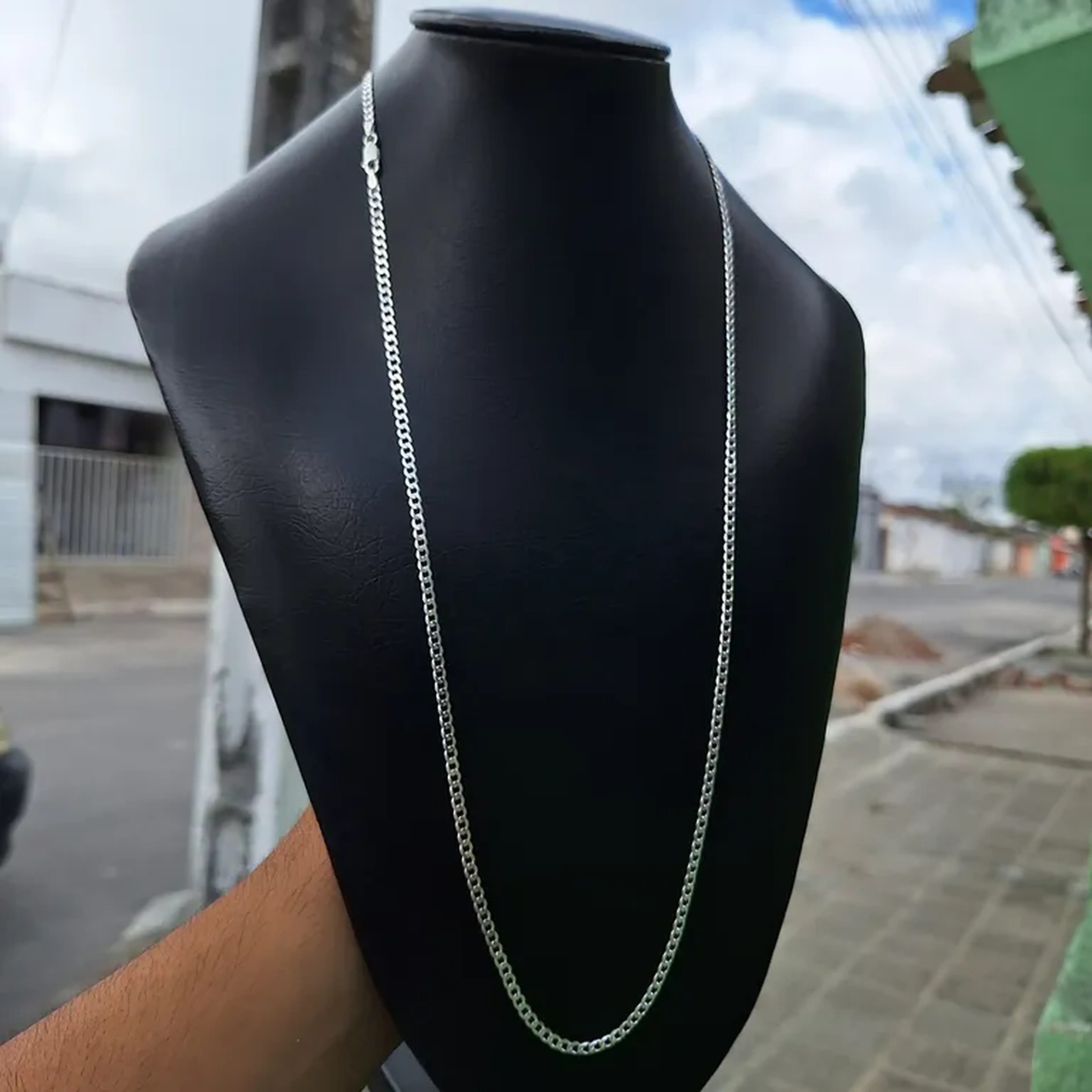 Corrente de 3mm 70cm escamada 🇮🇹 imagem