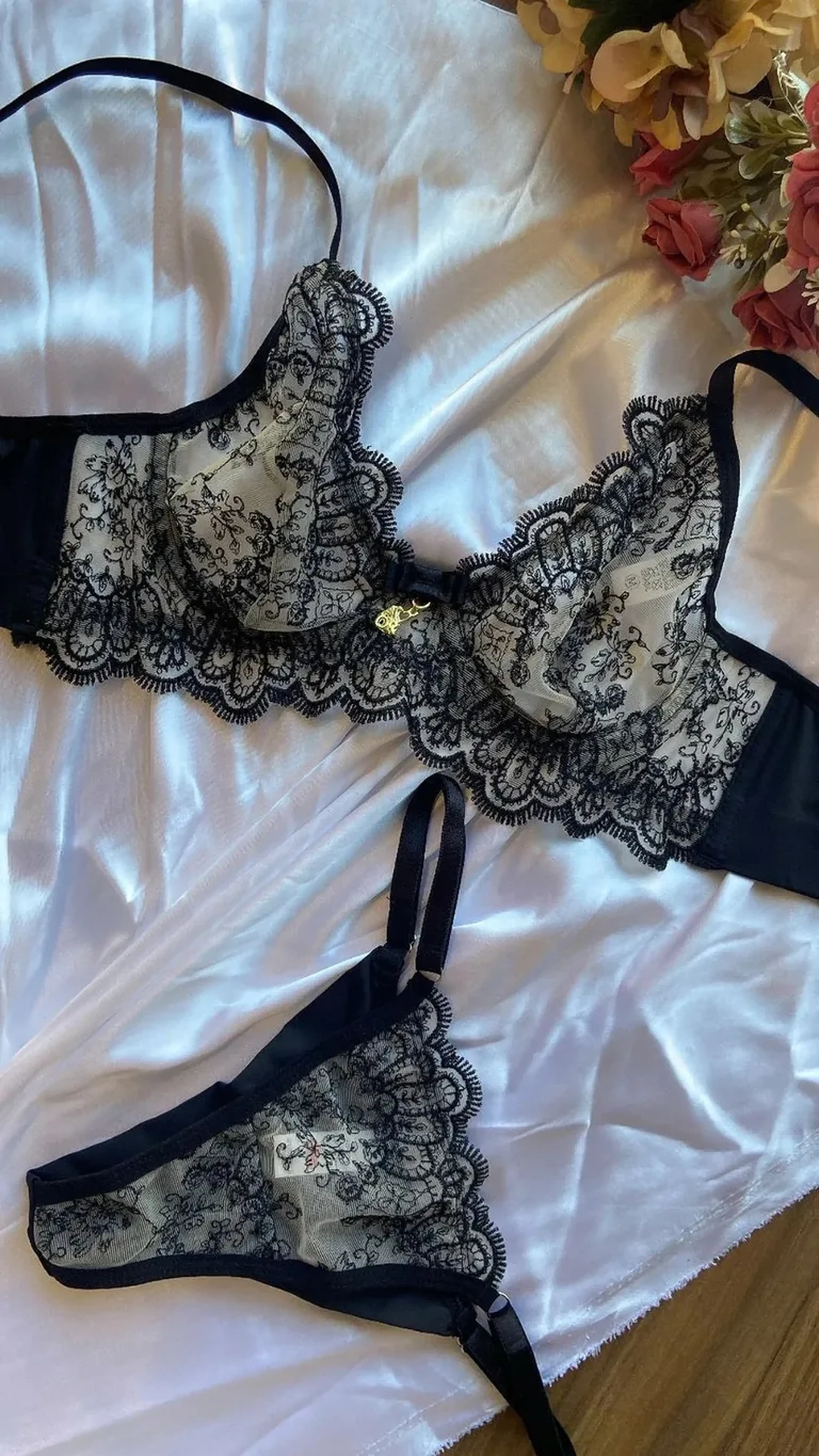 Conjunto sem bojo calcinha com regulagem imagem