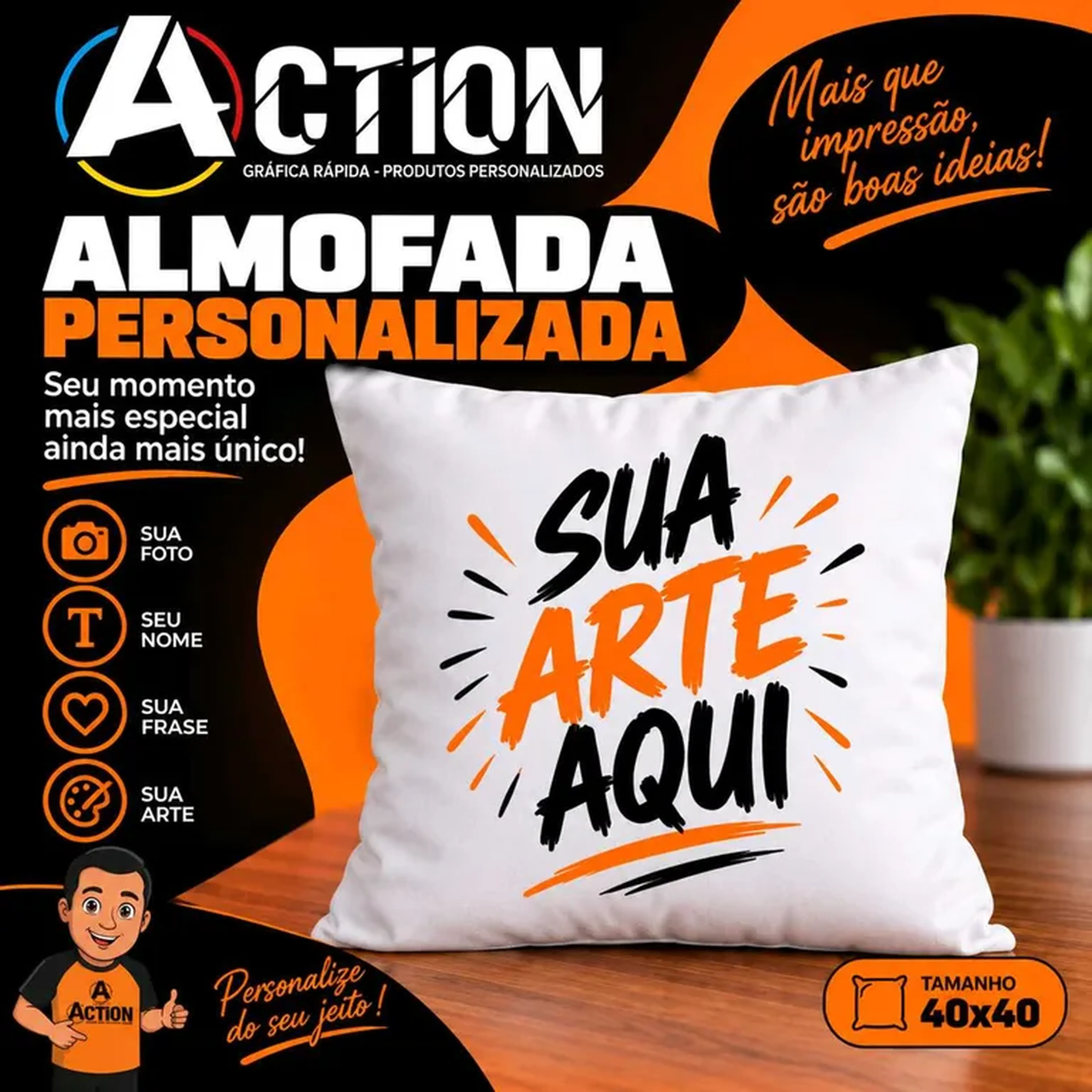 Almofada Personalizada 40x40 imagem