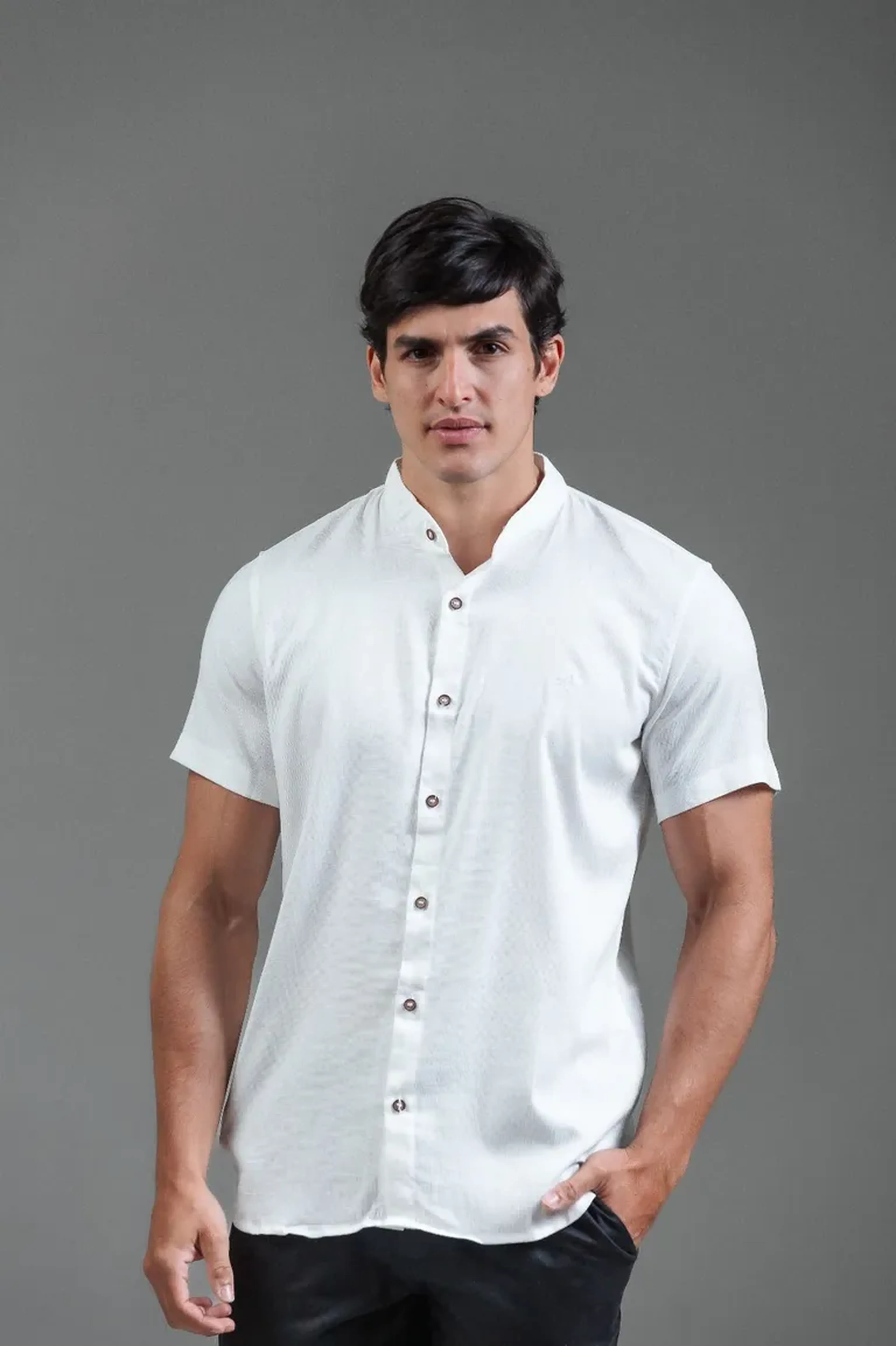 Social Linho Gola Portuguesa | OFF WHITE imagem