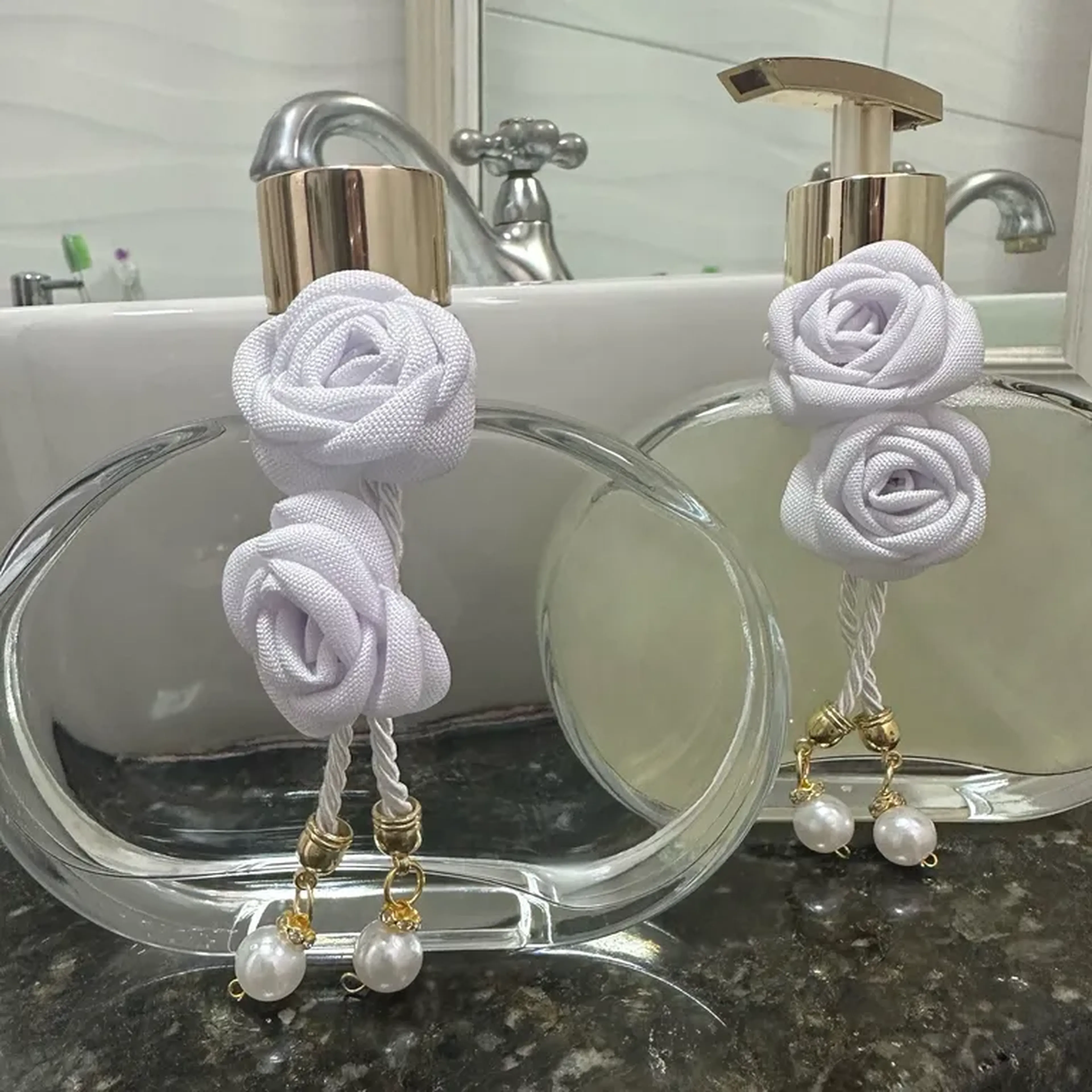 kit lavabo vidro joli de 300ml imagem