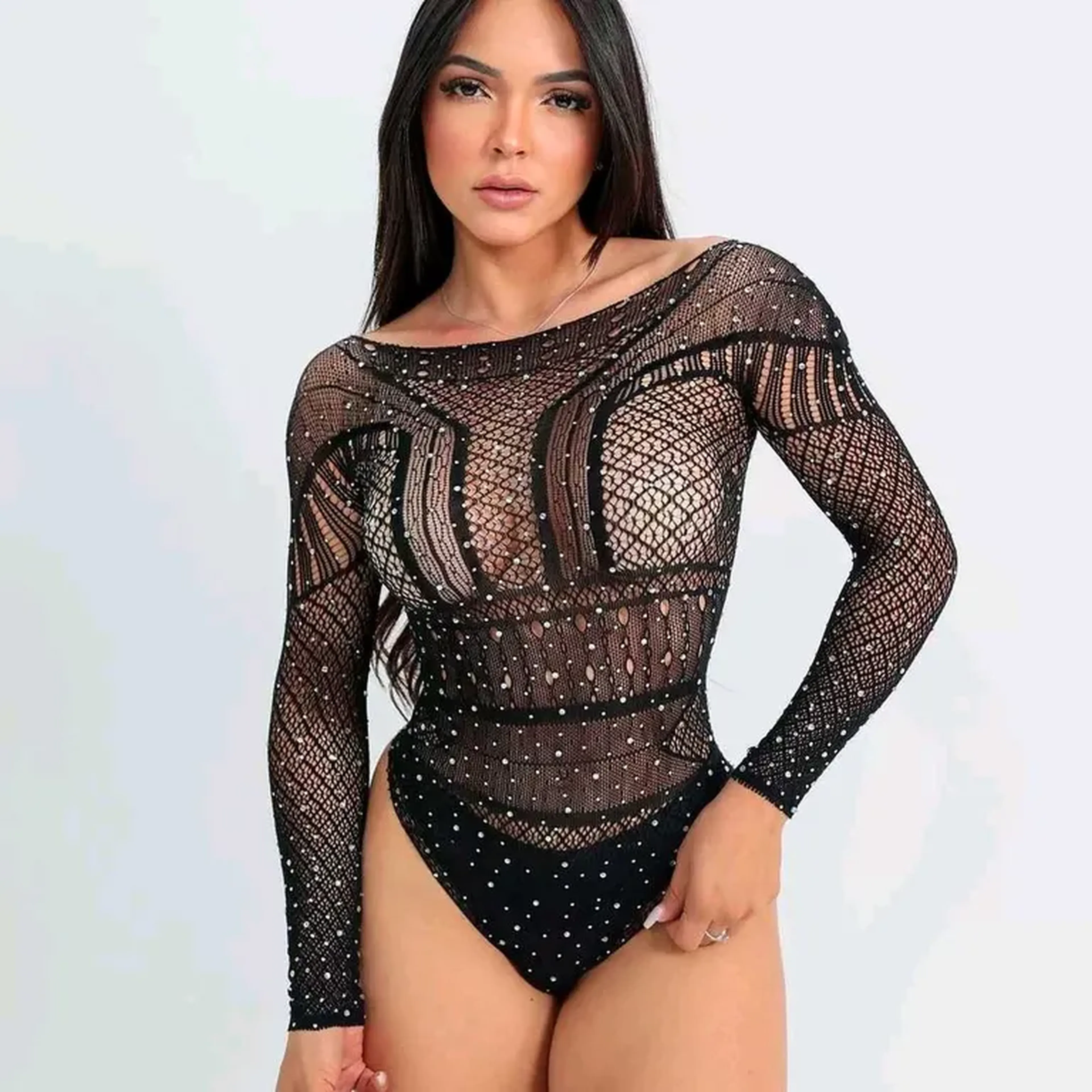 Body Arrastão 100% elastano importado imagem