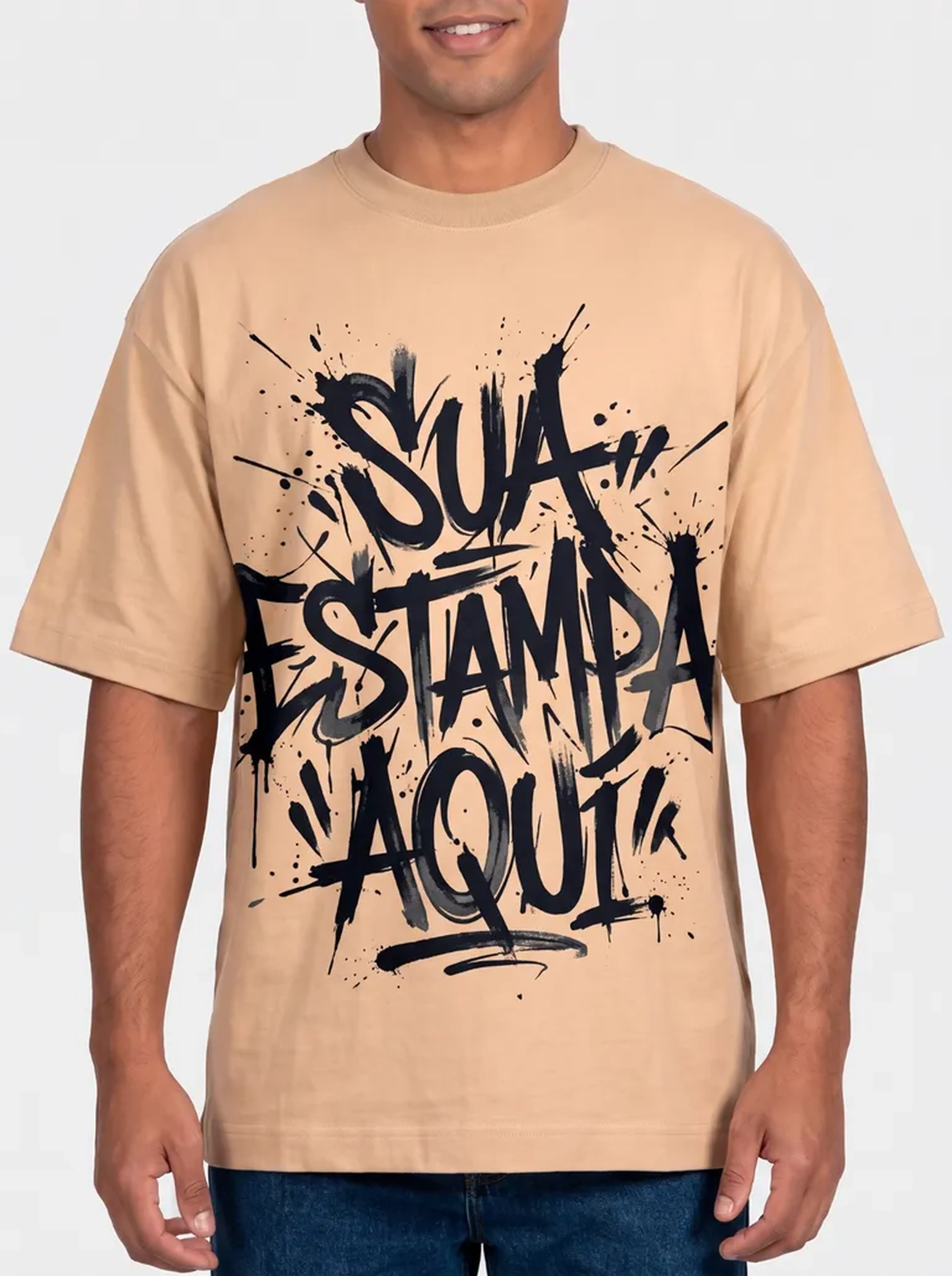 Oversized Palha Personalizada (FRENTE) imagem