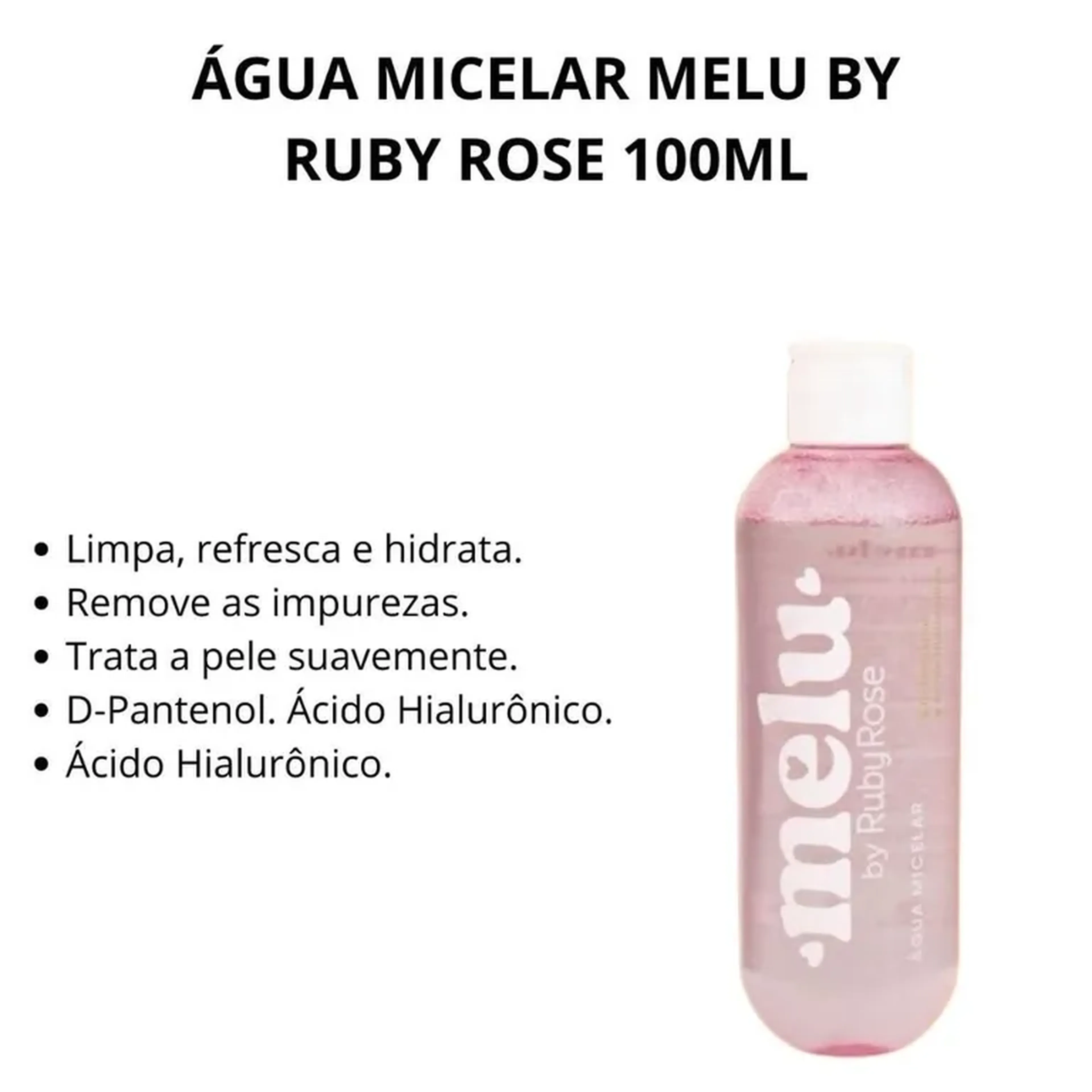 Água Micelar Ruby Rose Melu 100 Ml imagem