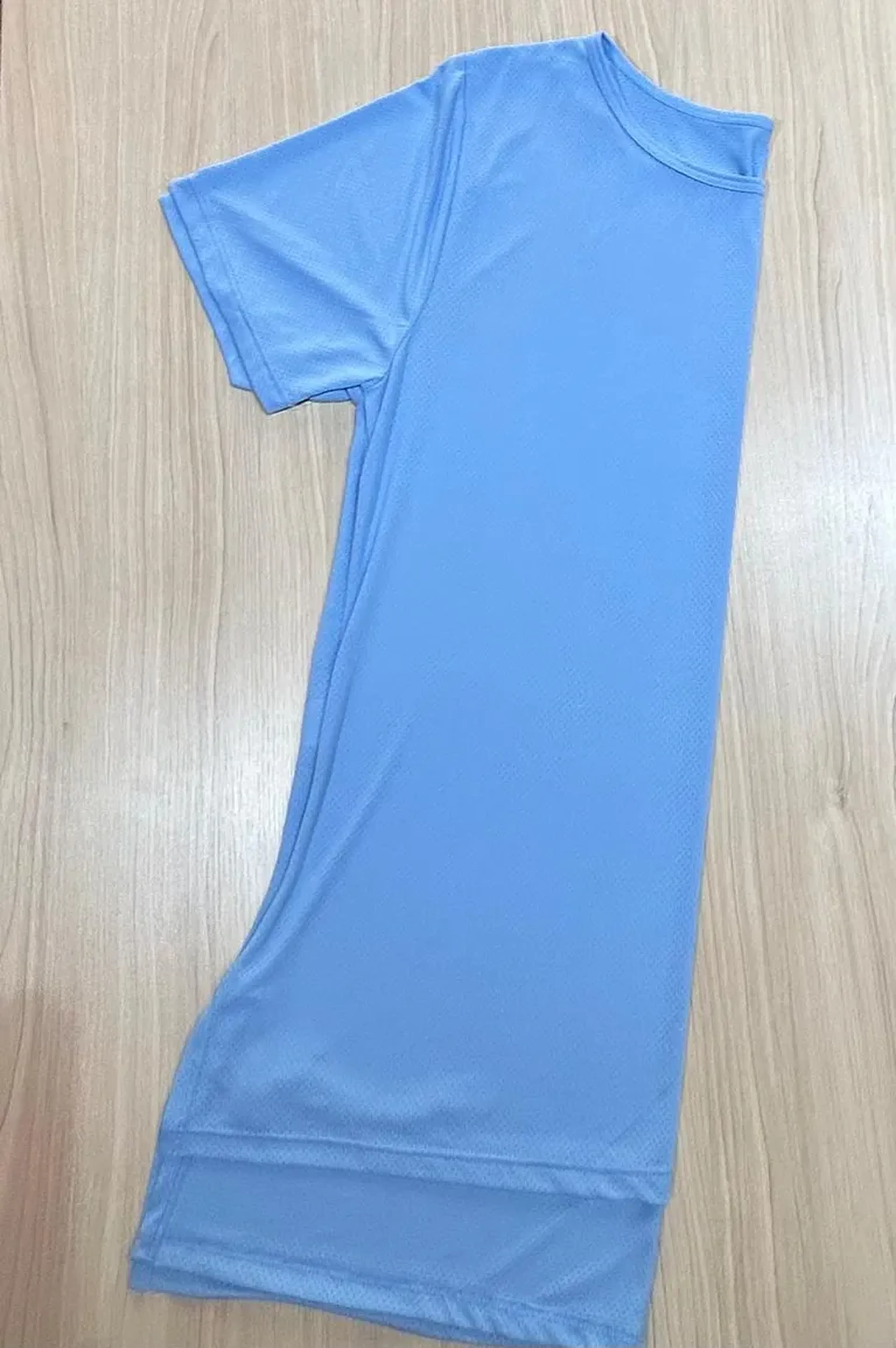 CAMISETA DRYFIT PLUS SIZE COR AZUL BEBE imagem