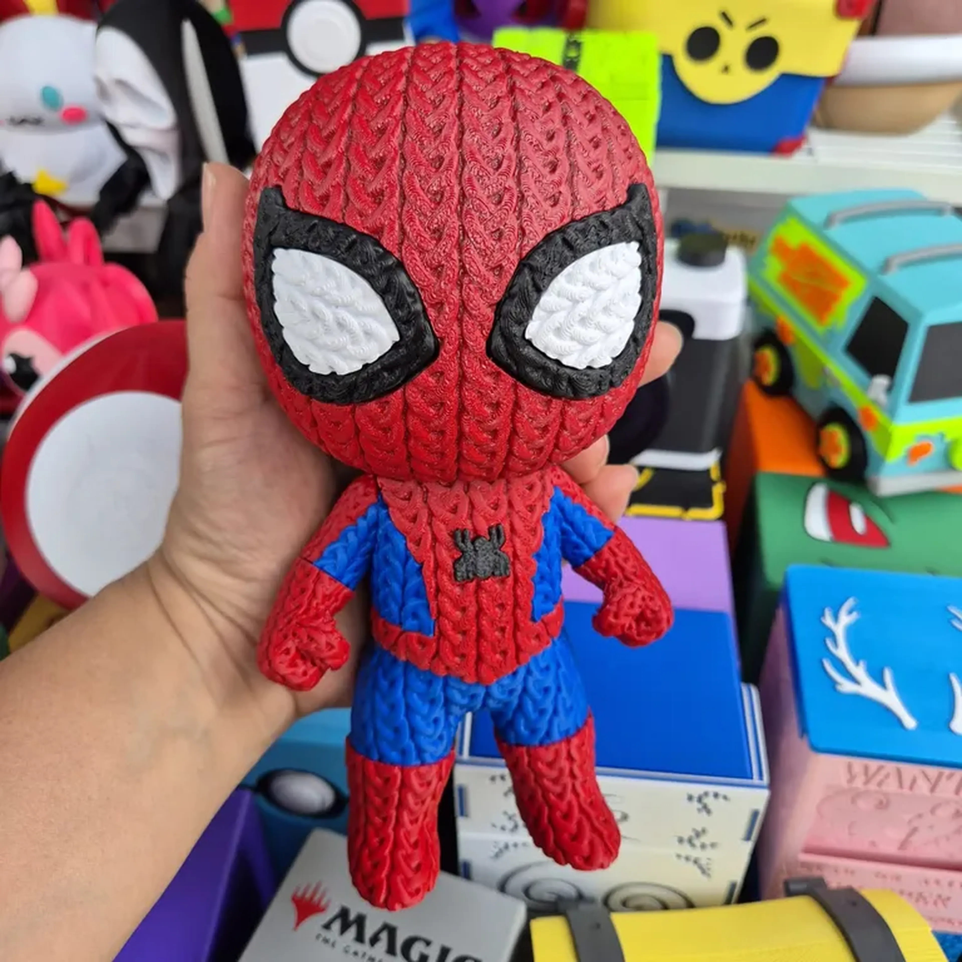 Boneco Crochê Homem Aranha - Brinde 1 Biscoito imagem