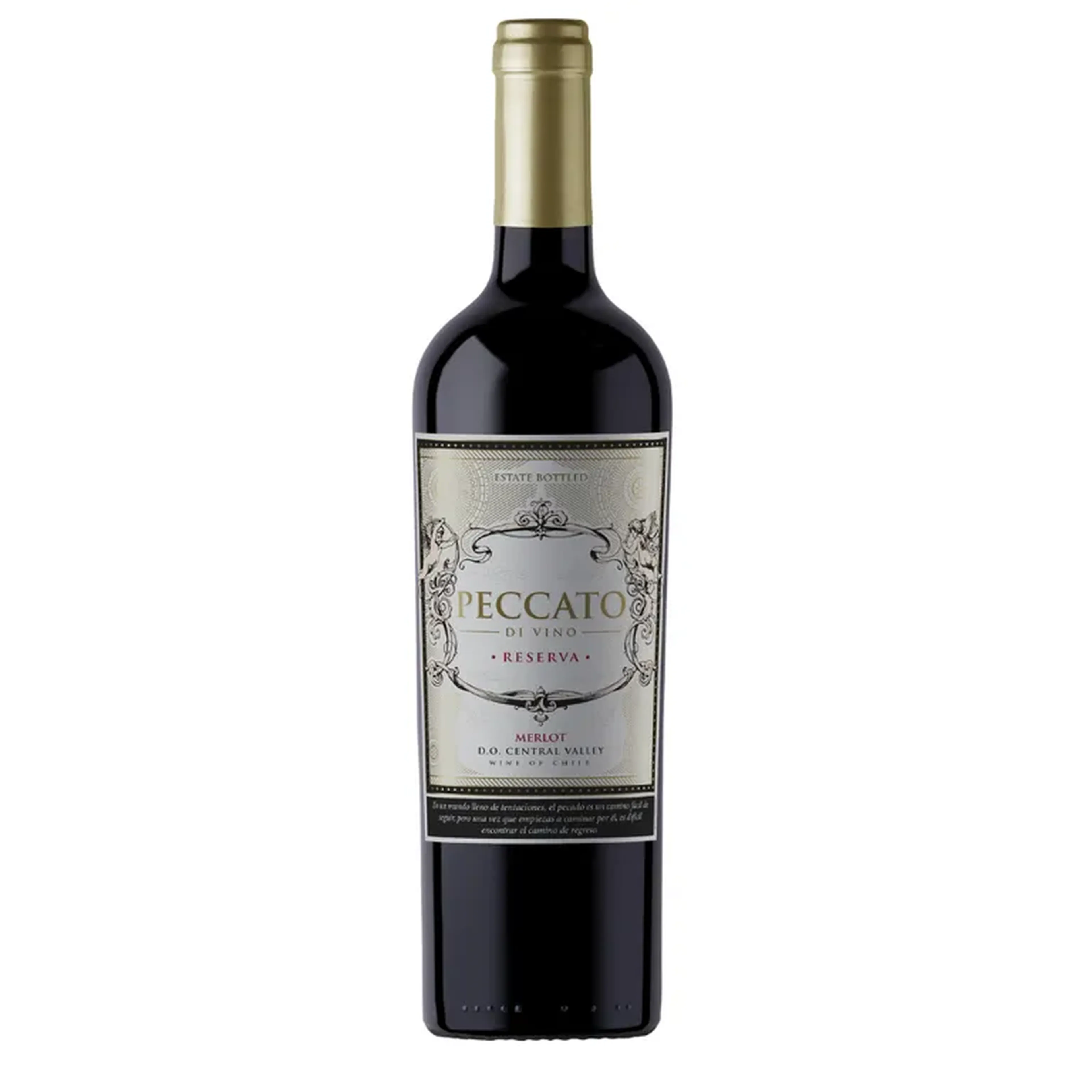 Vinho Tinto Peccato di Vino Merlot Reserva Chileno imagem
