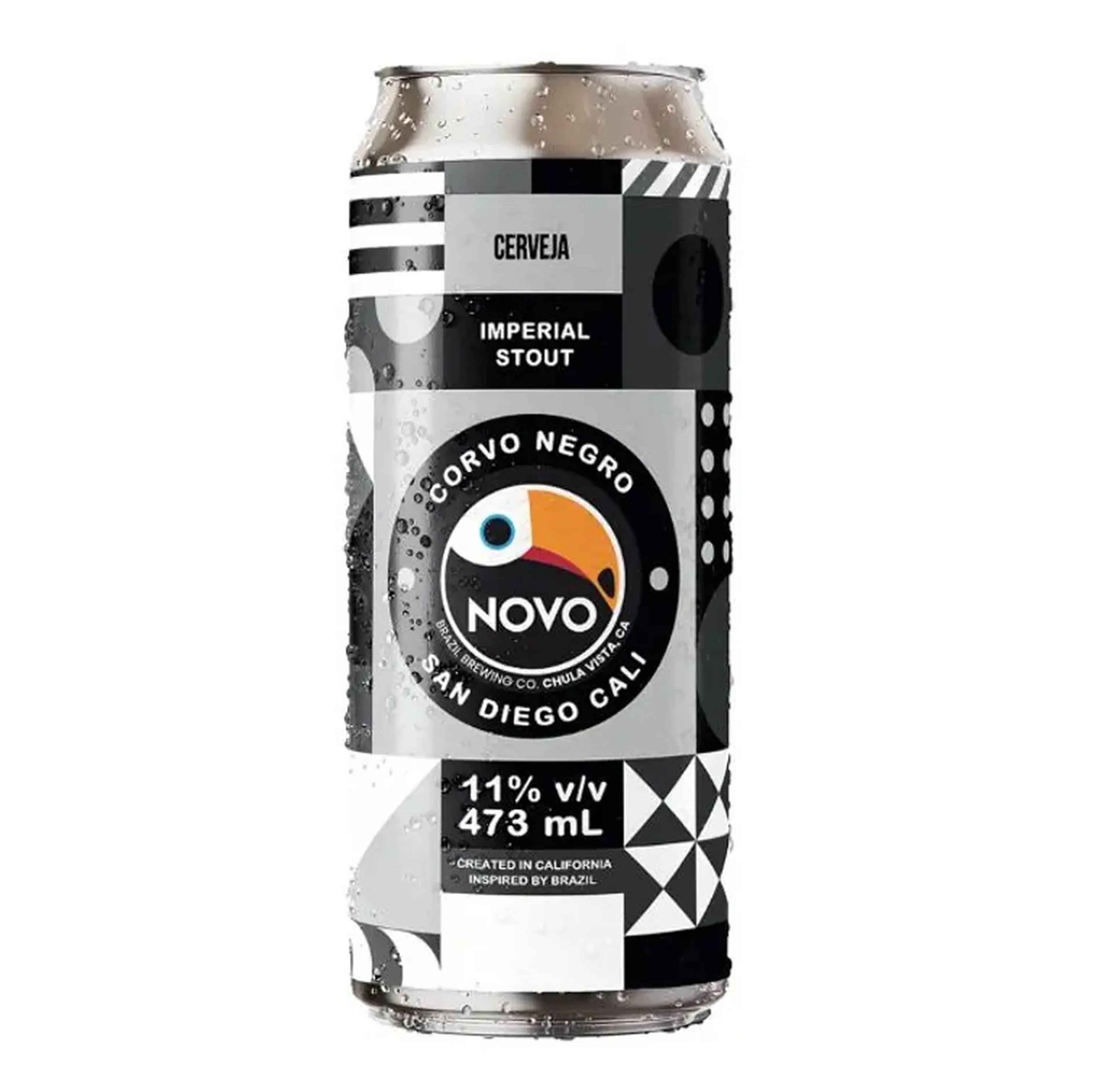 Cerveja Novo Brazil Corvo Negro RIS 473ML Russian Imperial Stout imagem