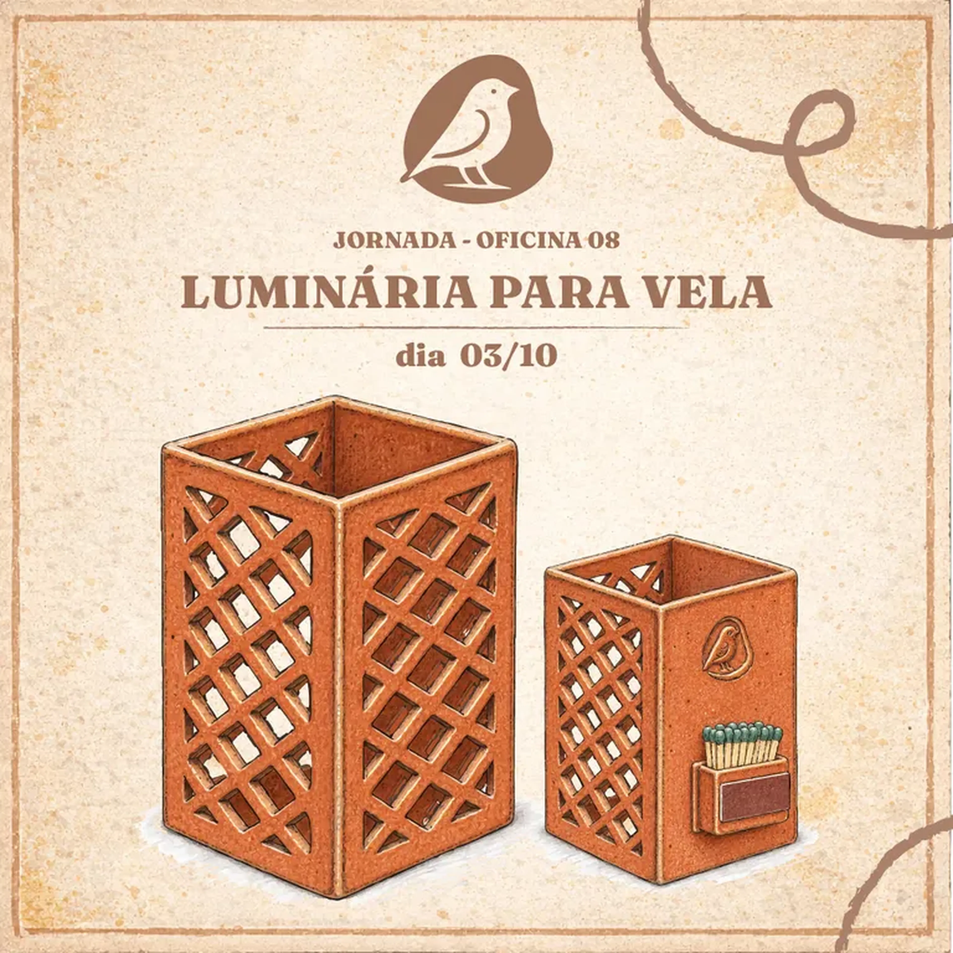 LUMINÁRIA PARA VELA | Oficina Jornada 08 imagem