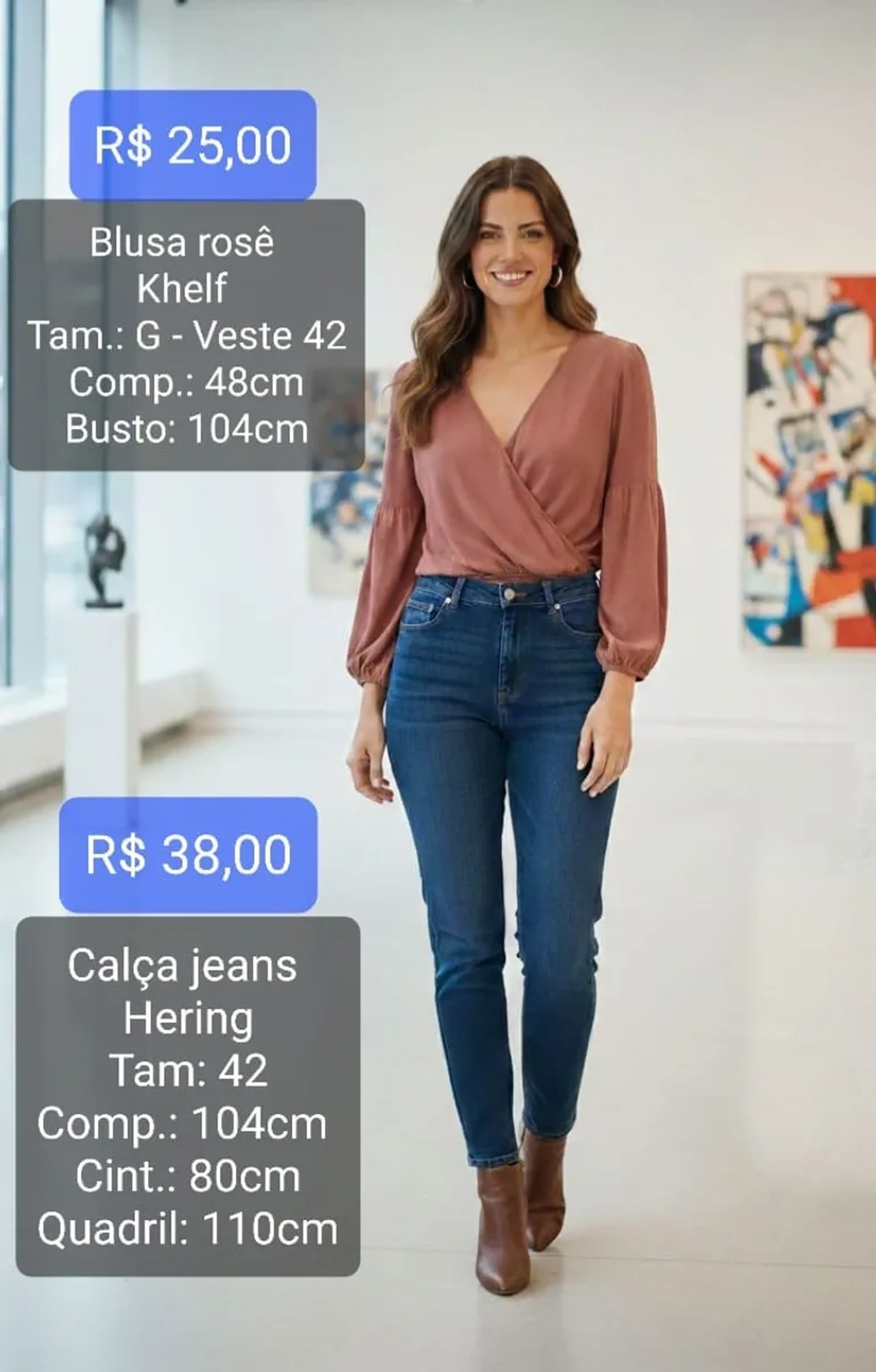 Calça Jeans Hering veste 42 imagem