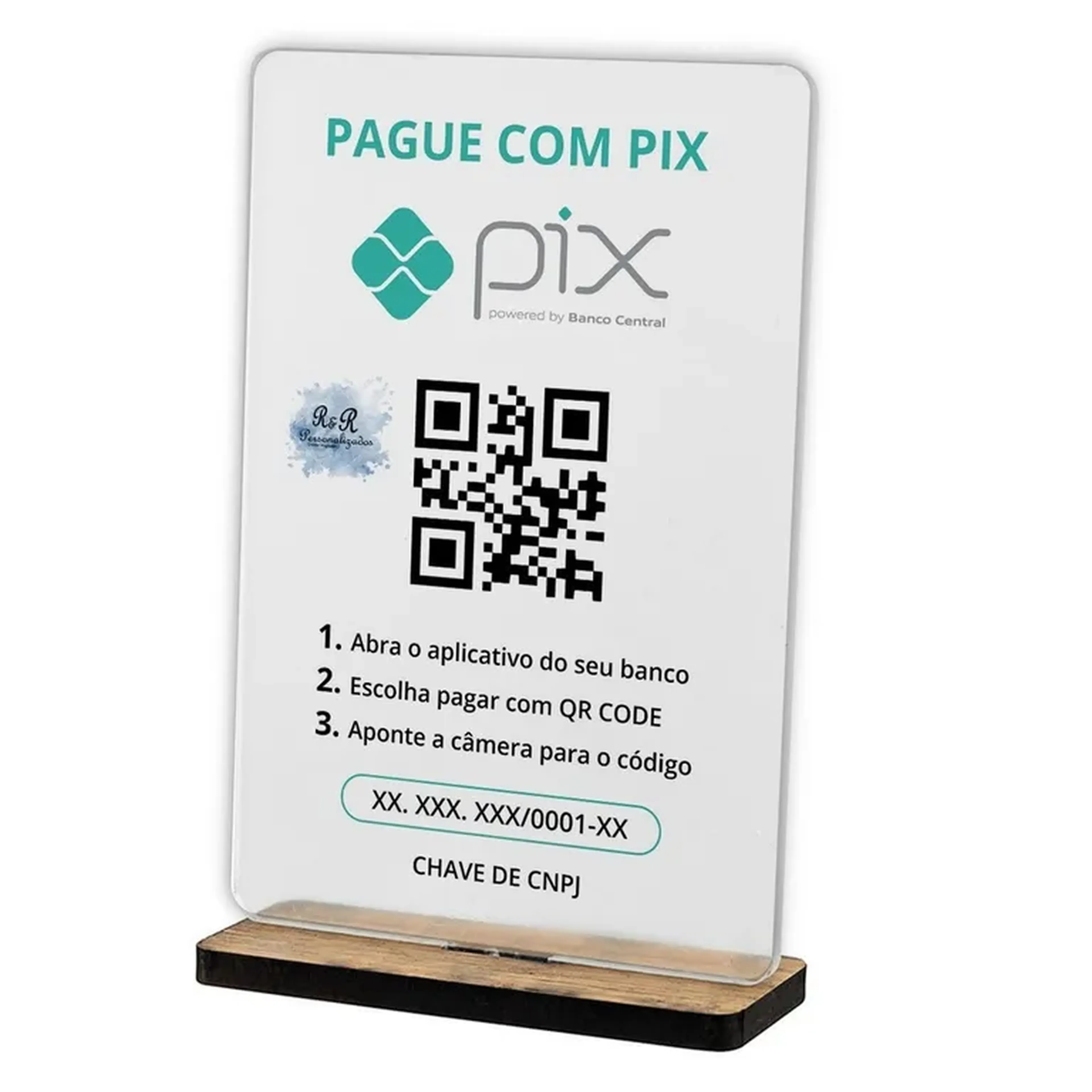 Placa PIX em Acrílico imagem