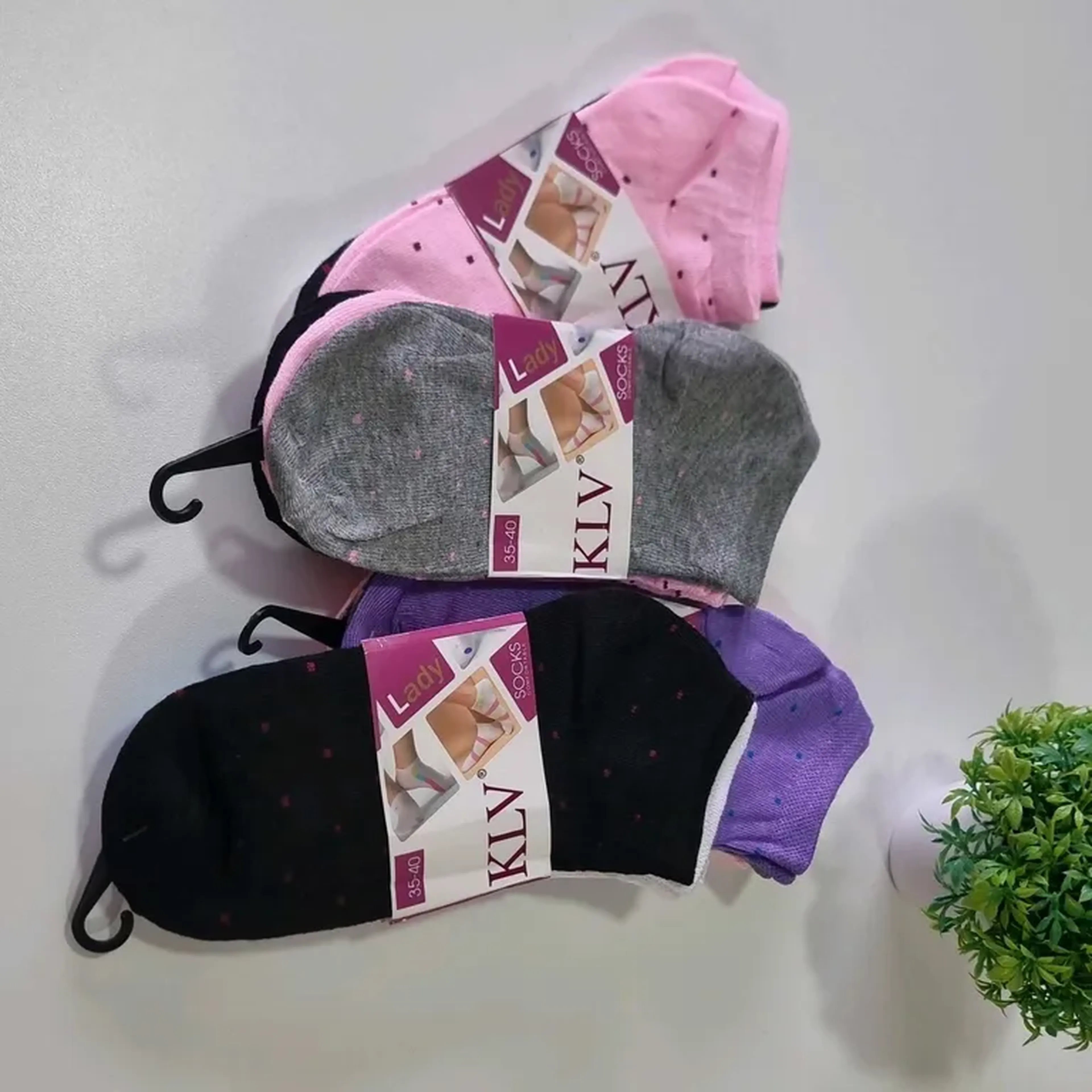 meias coloridas kit com 3 pares imagem