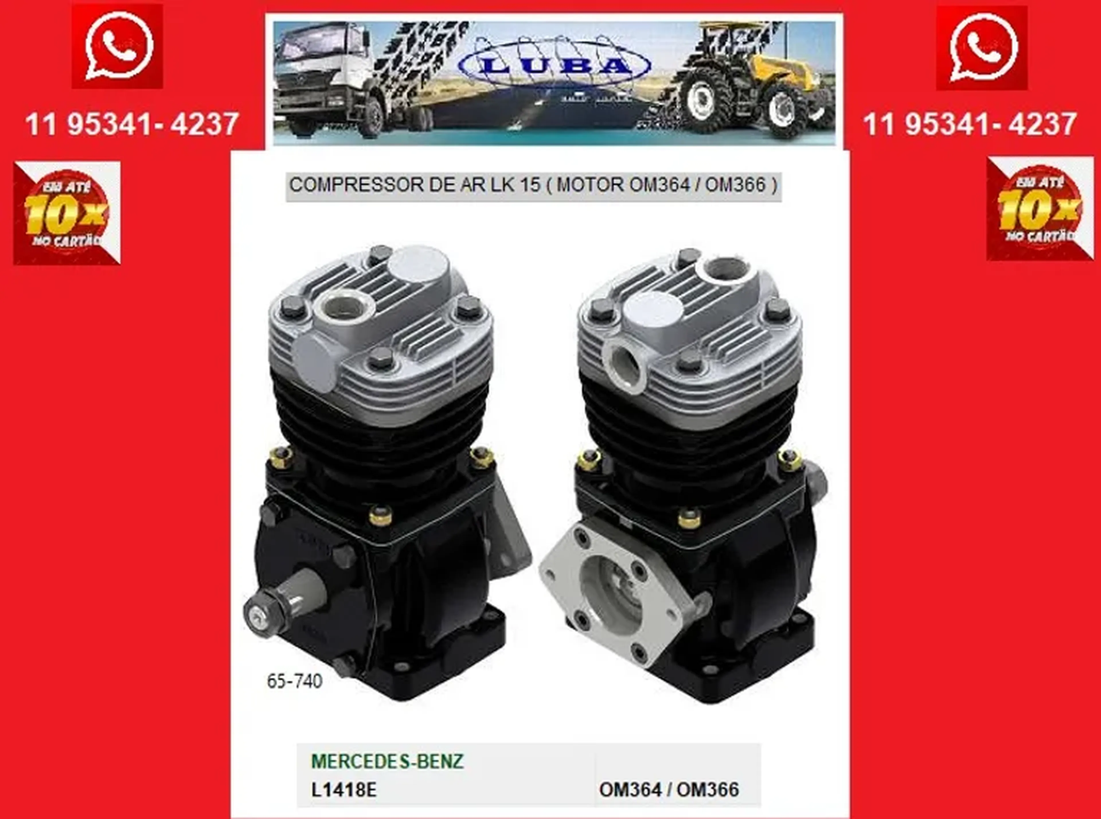 Compressor Ar Caminhões MBB 1620 imagem