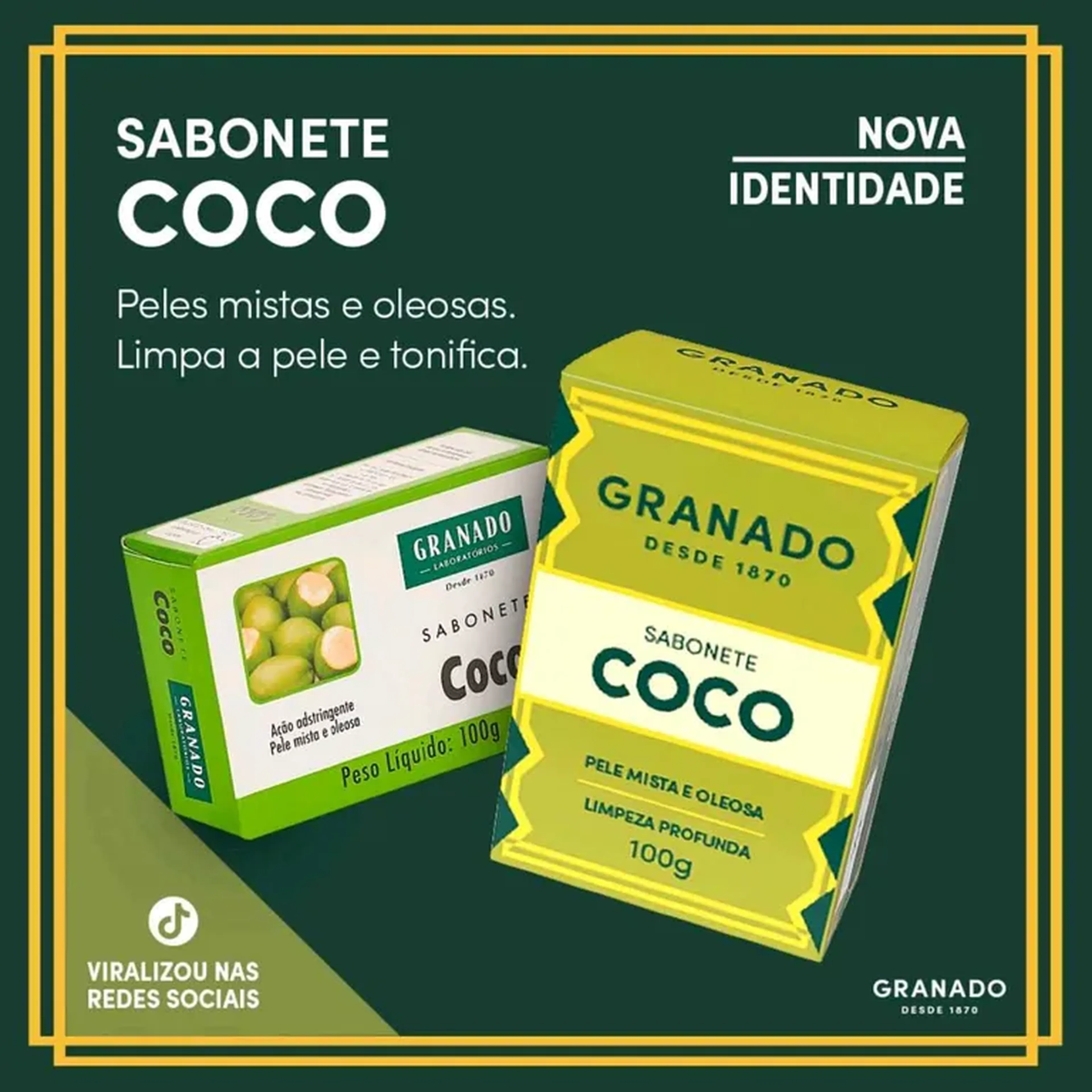 Sabonete Barra Granado Coco 100g imagem