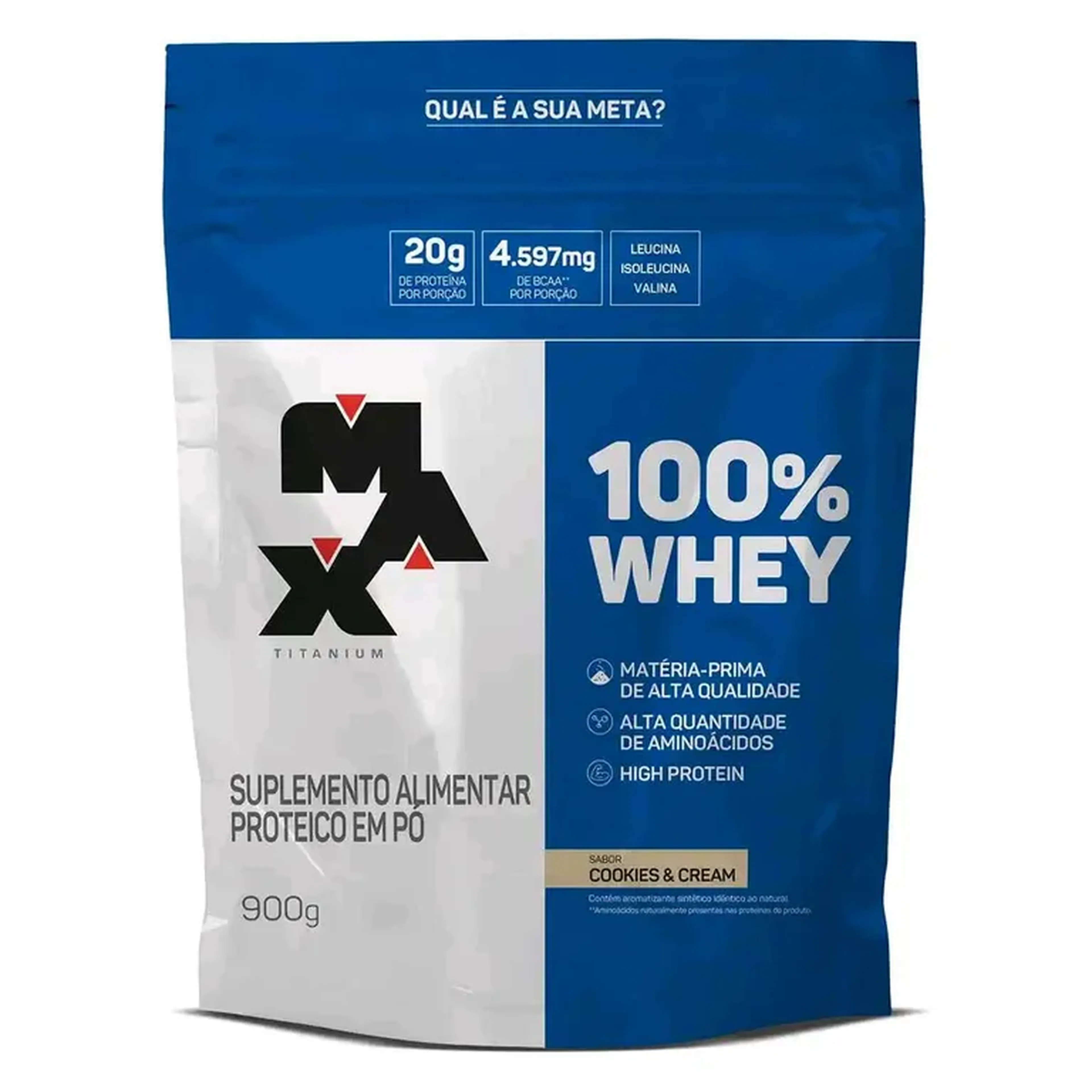 100% Whey MAX TITANIUM 900G imagem