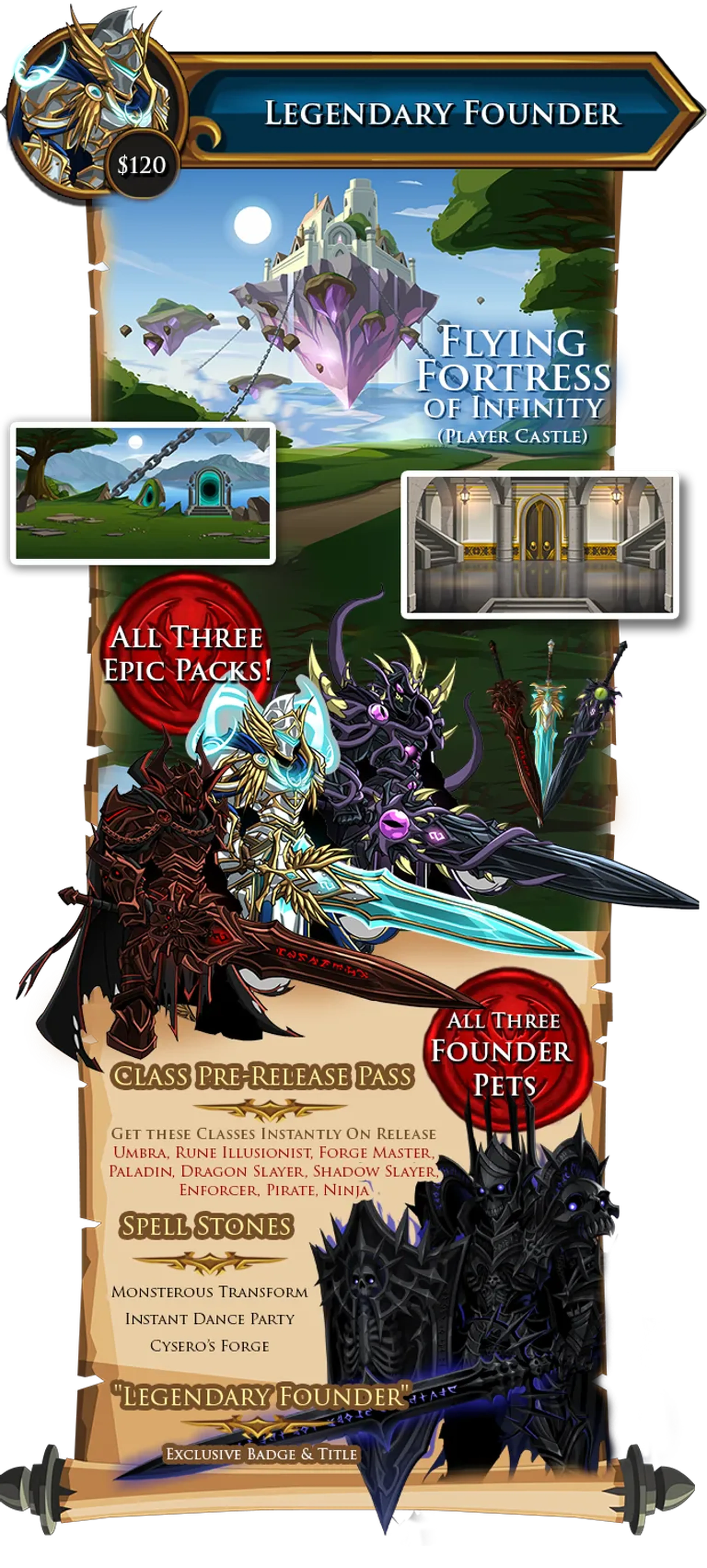 Tier 5 - Legendary Founder - AQW Infinity imagem