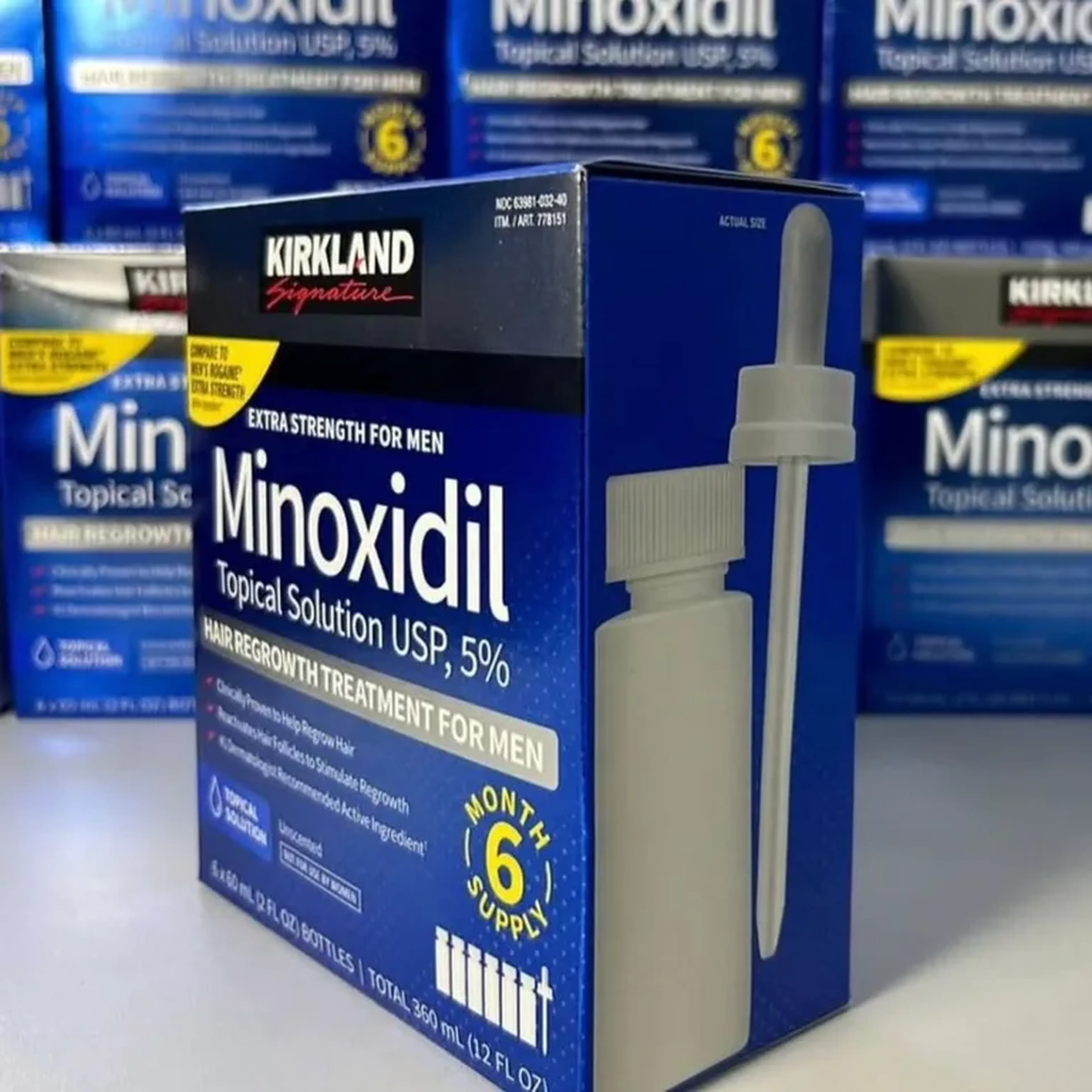 Minoxidil Kirkland Caixa lacrada com 6 imagem