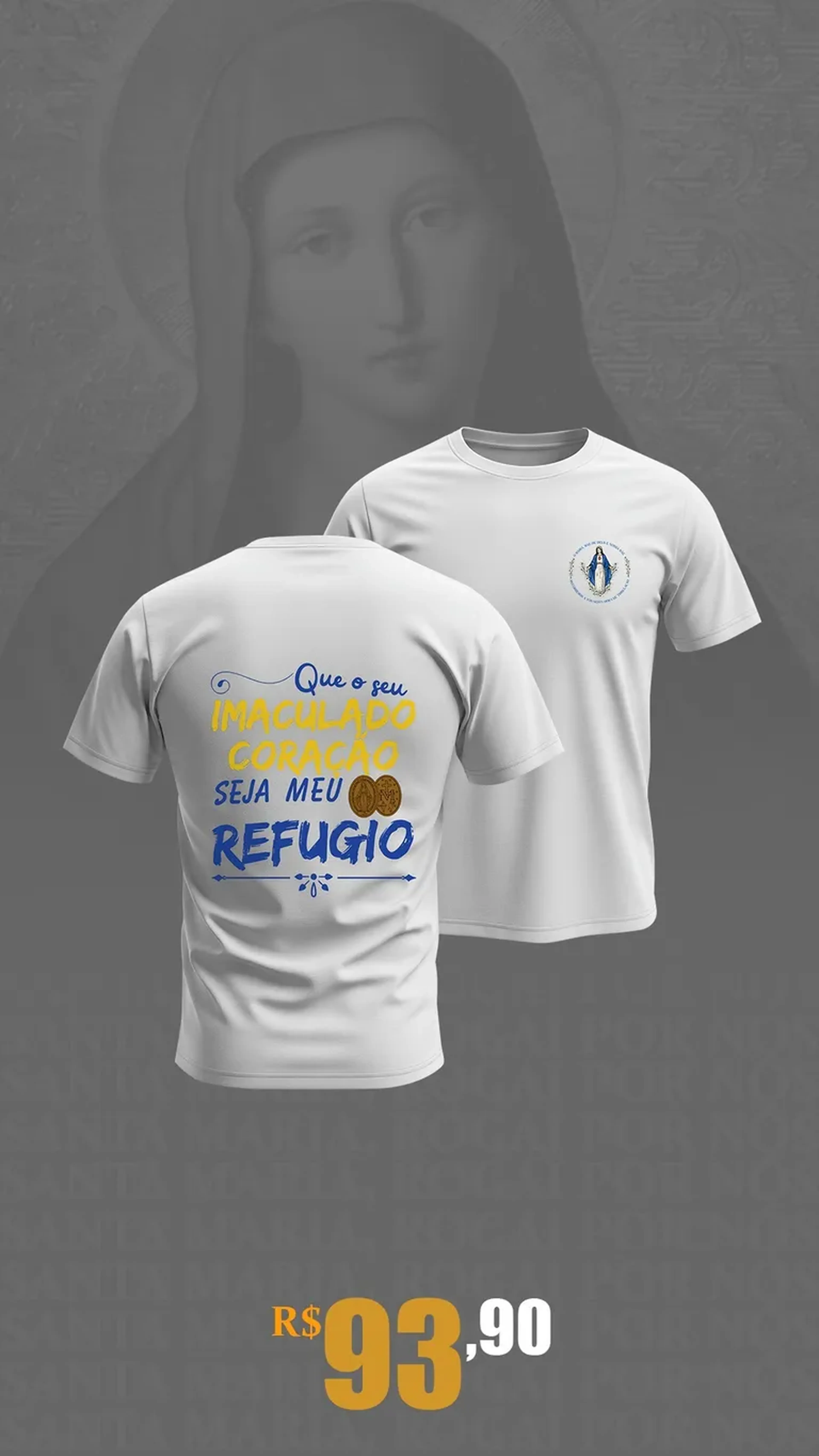 Camiseta Imaculado Coração de Maria imagem