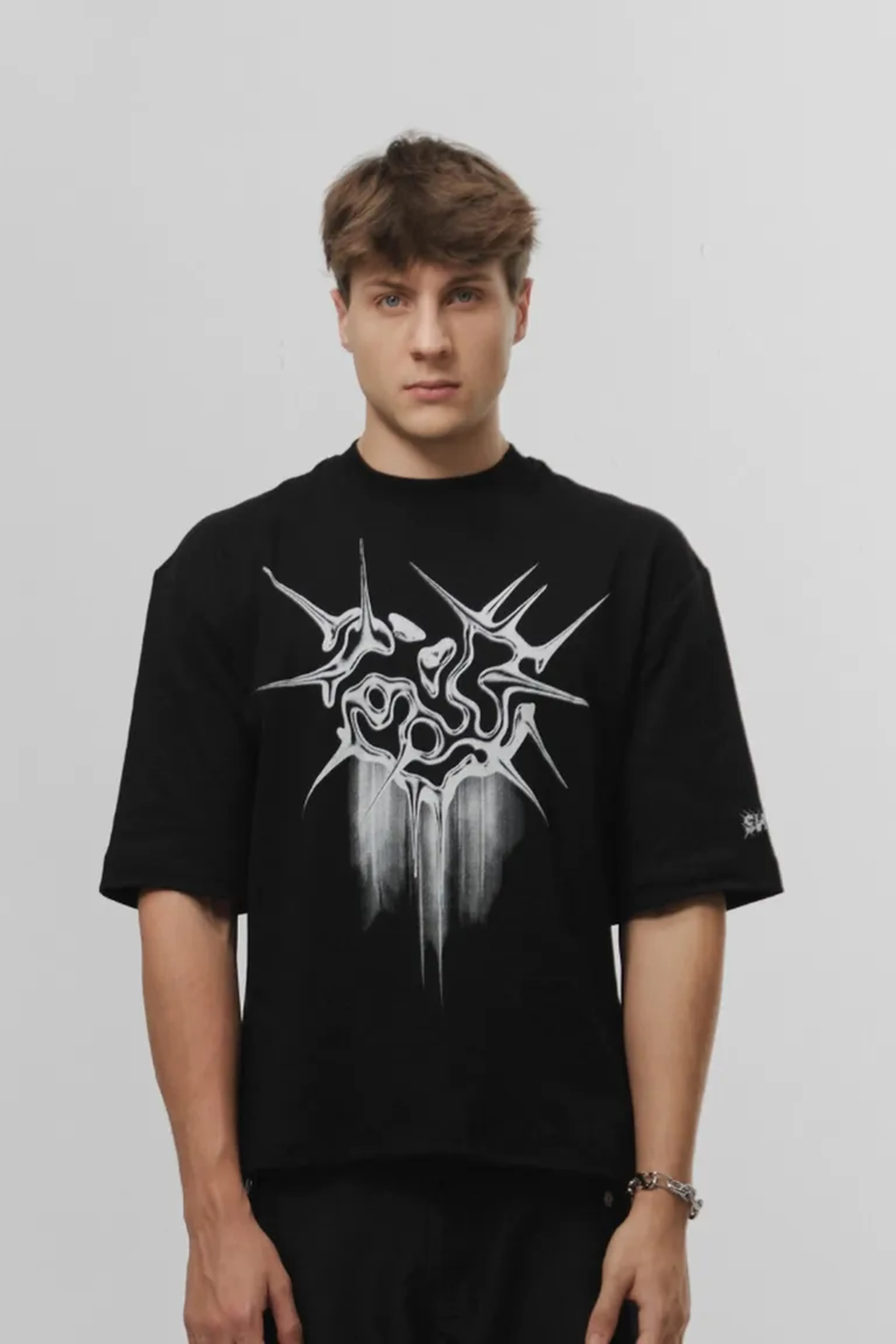 Camiseta Shui Box Malha ILY Valentines Preto imagem