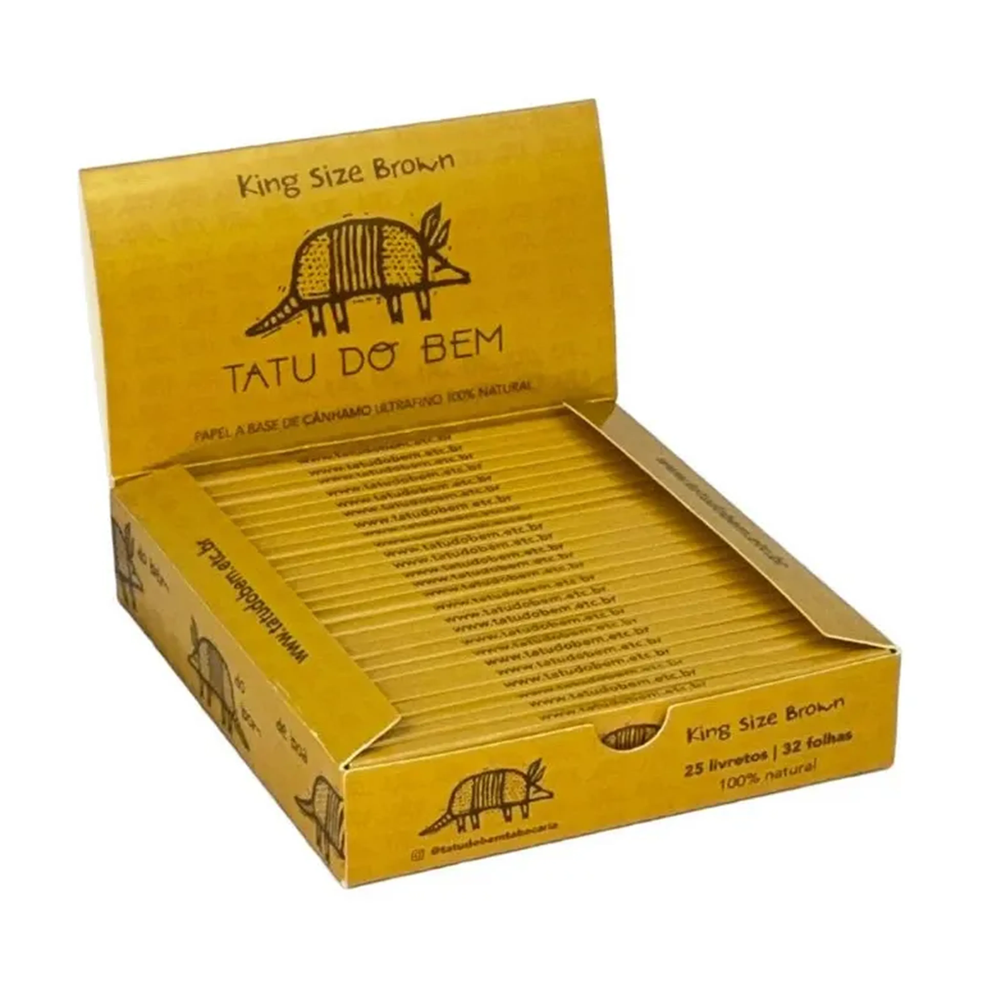 Seda Tatu do Bem King Size Brown 100% cânhamo imagem