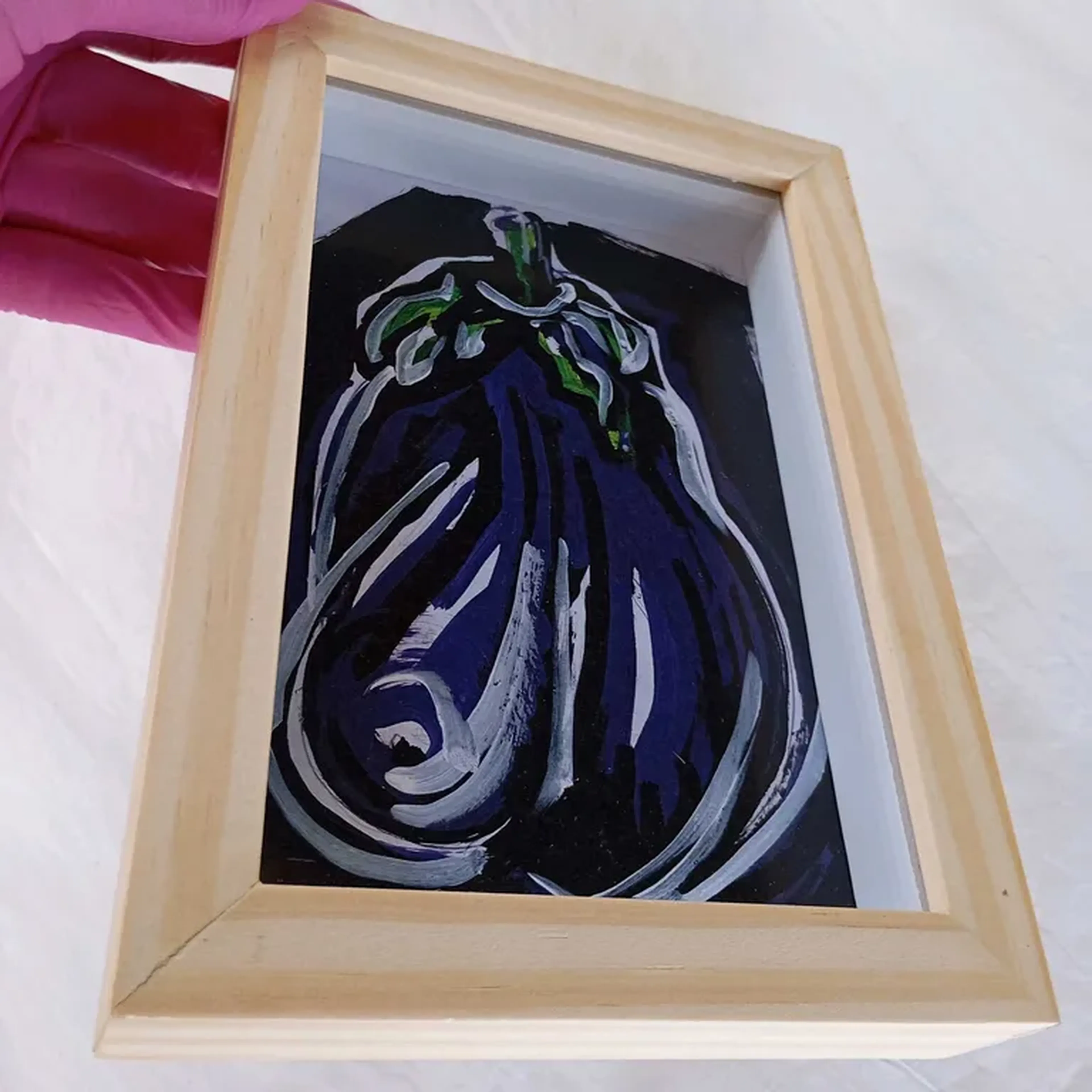 Para 5° C - An odd aubergine - 10x15 cm moldura alta imagem