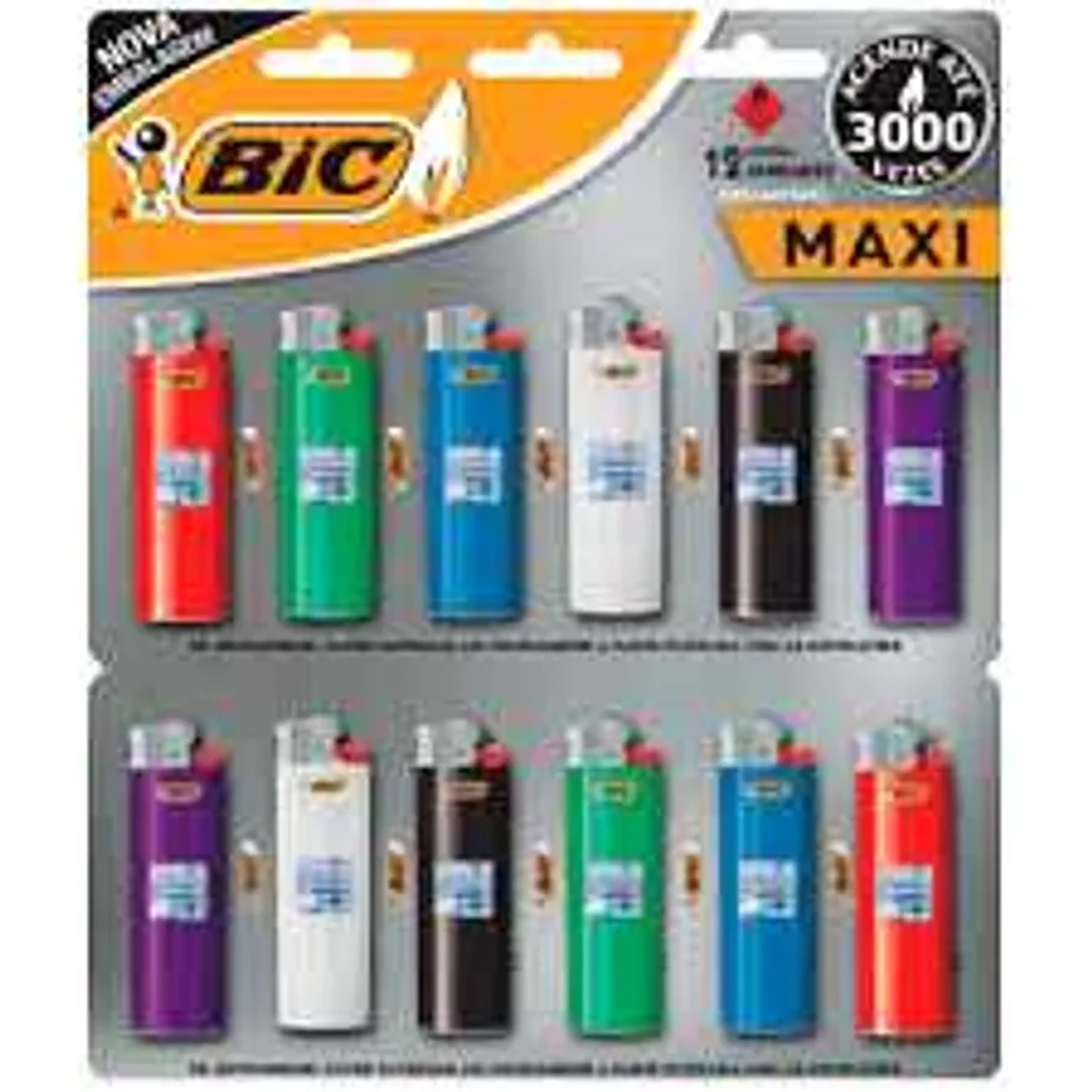 Isqueiro Bic Maxi c 12 imagem