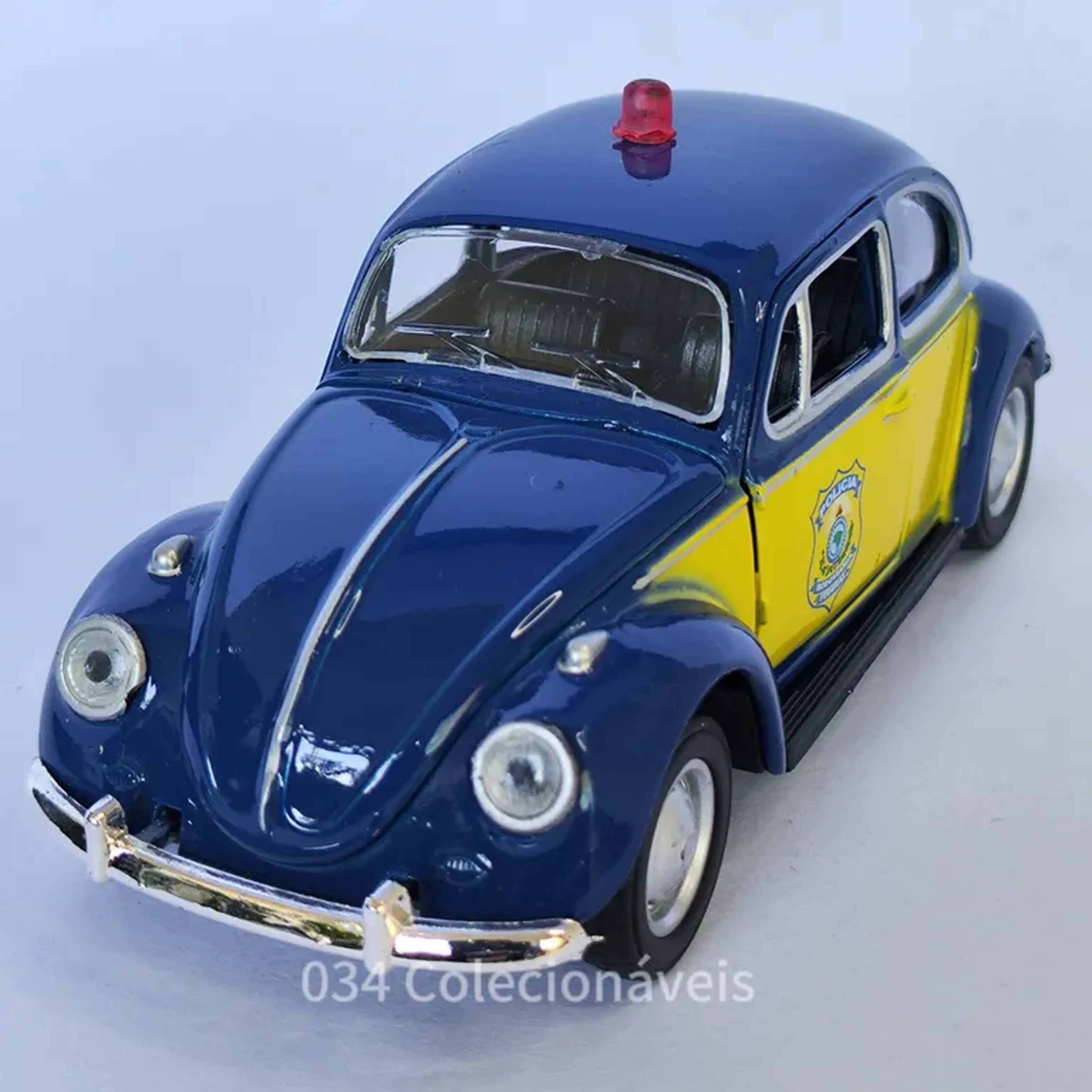 Miniatura Fusca Policia Rodoviária Federal QHT Azul imagem