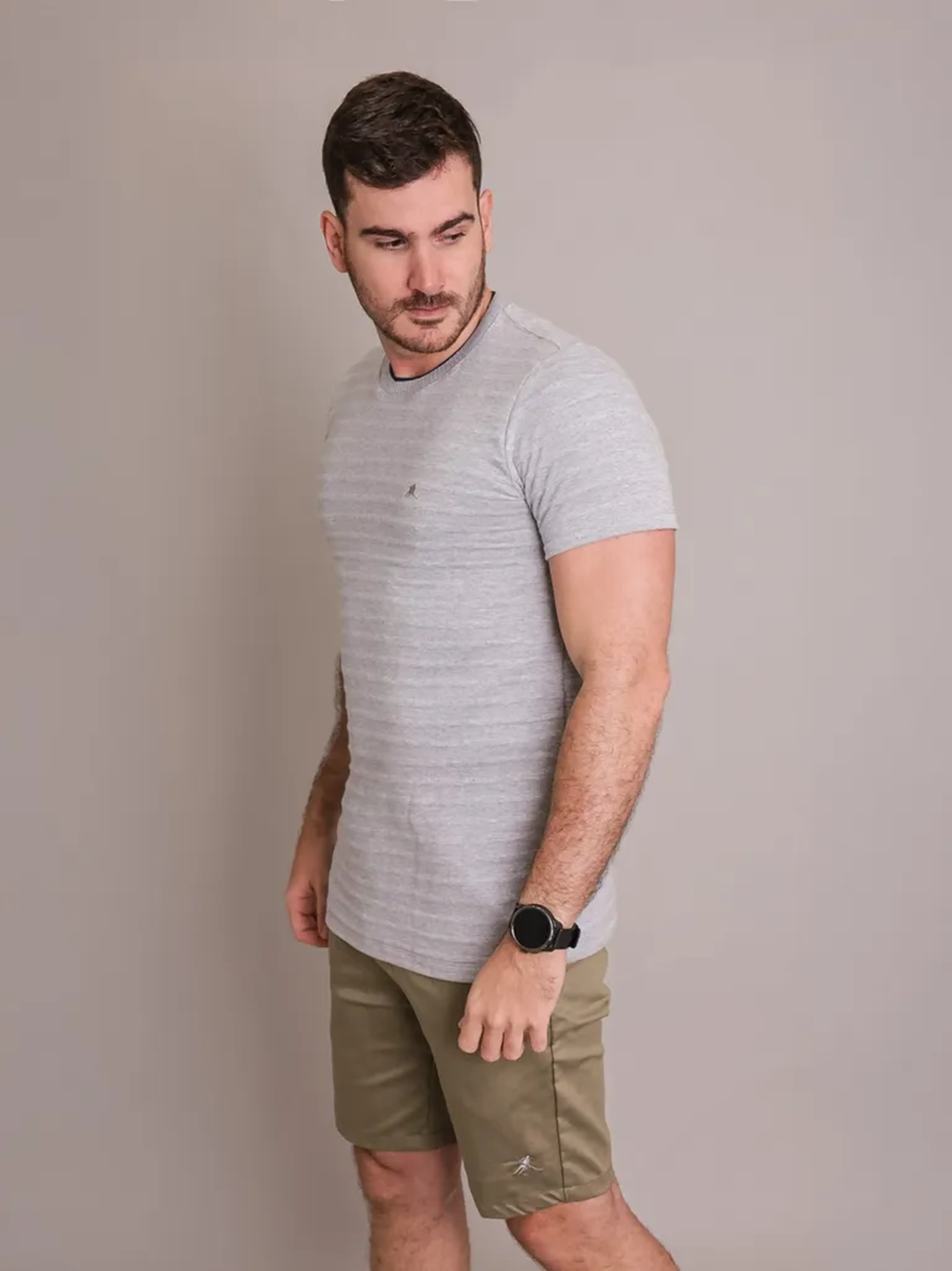 Camisa Texturizada Cinza imagem