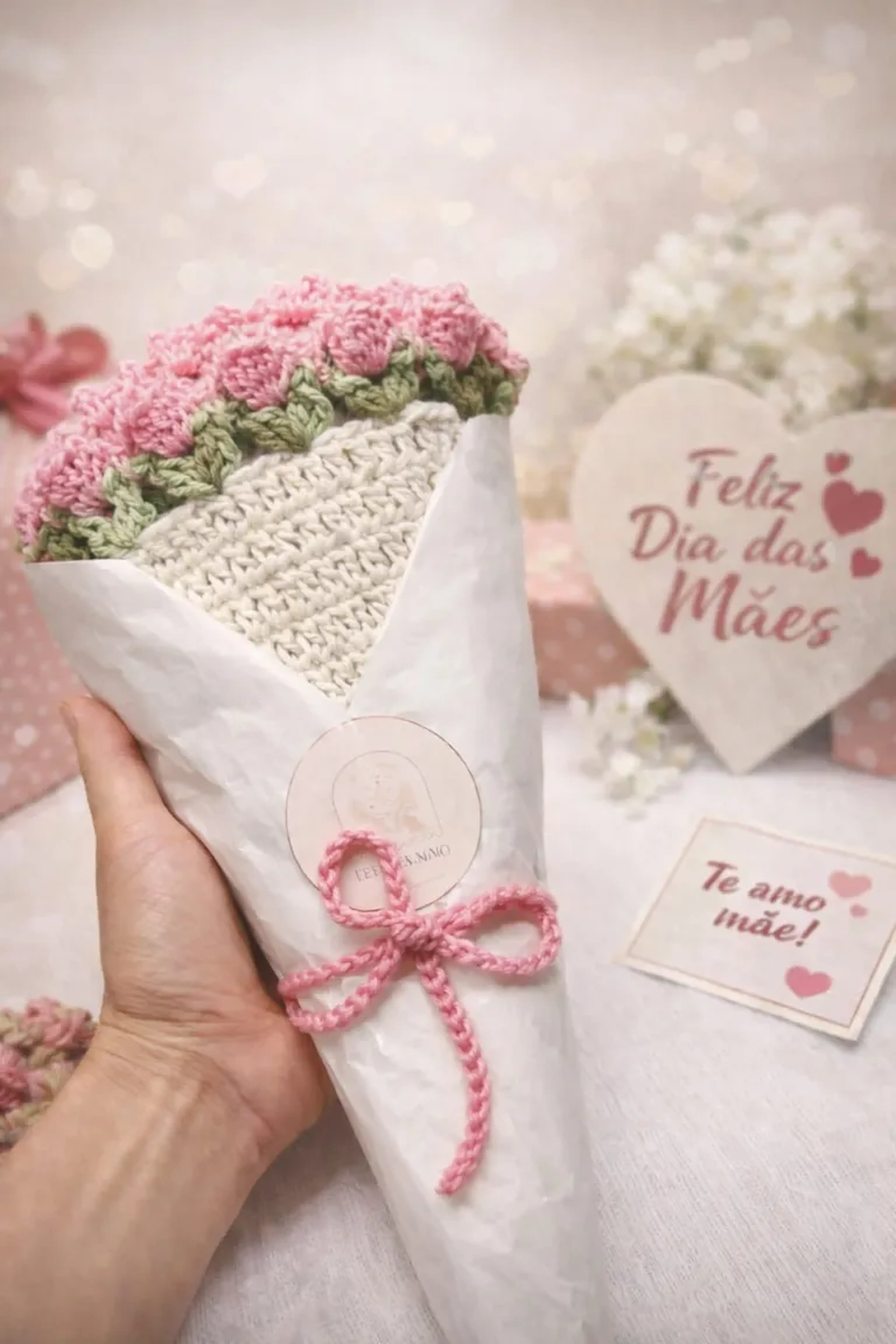 Centro de Mesa Tulipa - BUQUET💐 - ROSA imagem