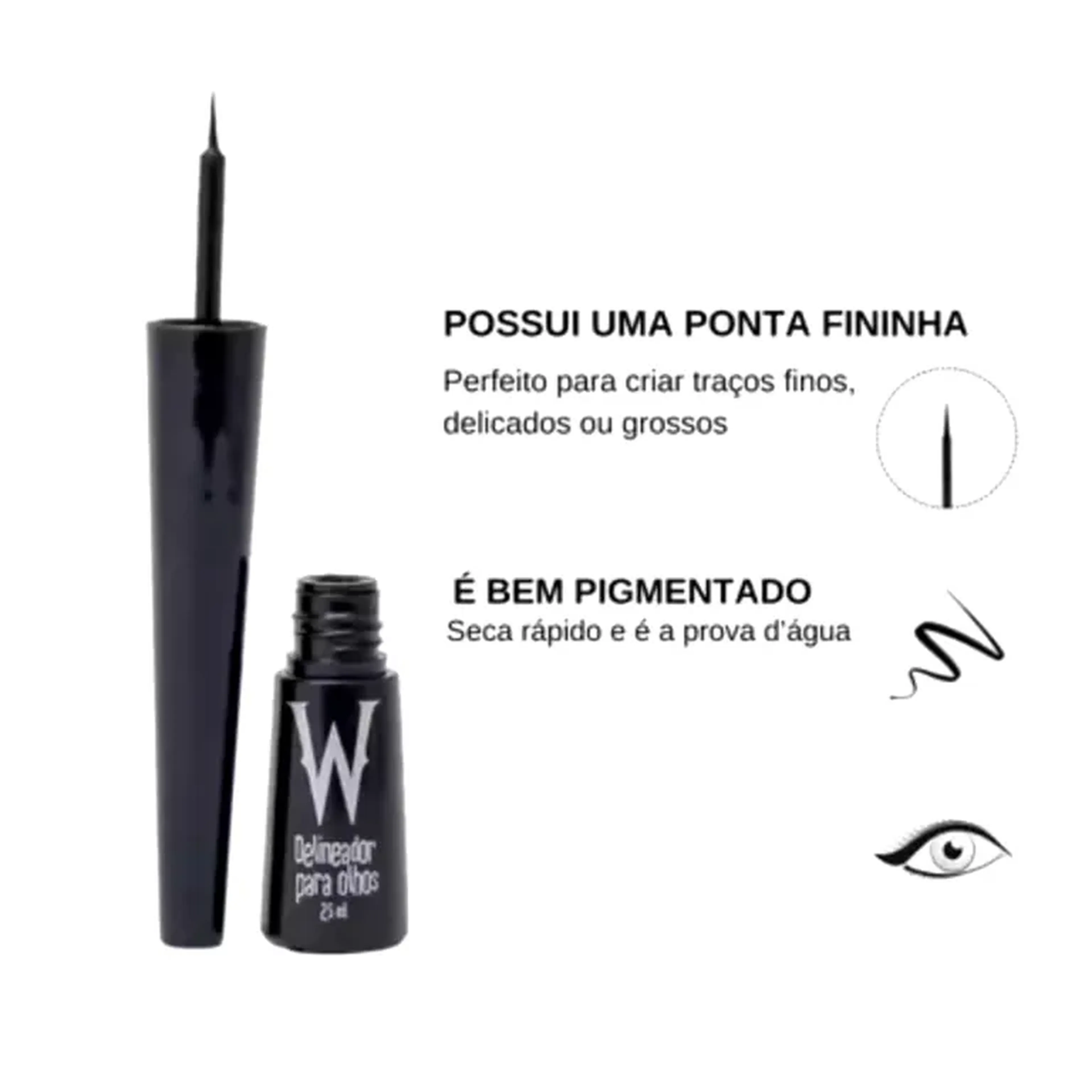 Delineador para os olhos wandinha imagem
