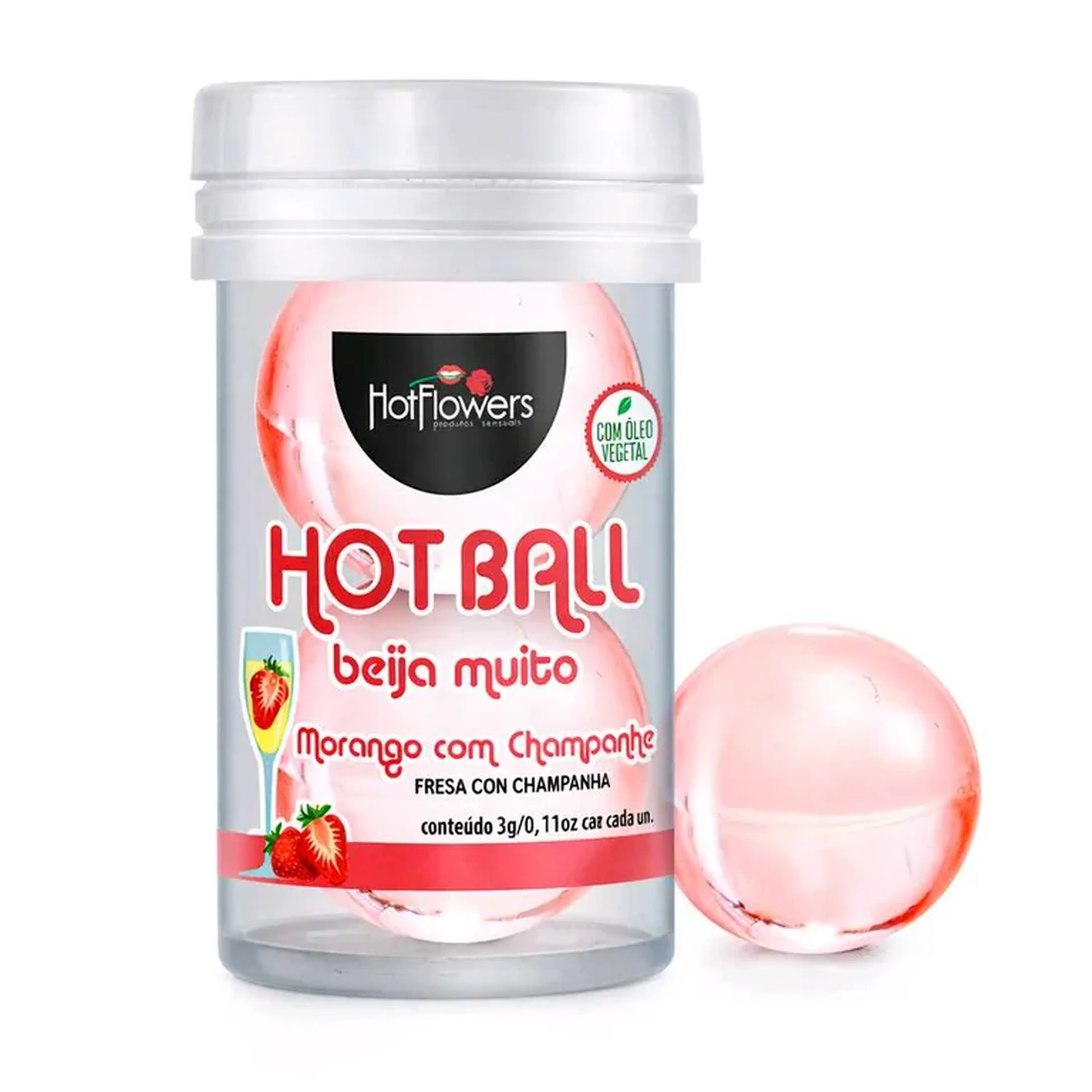 BOLINHA EXPLOSIVA MORANGO COM CHAMPANHE imagem