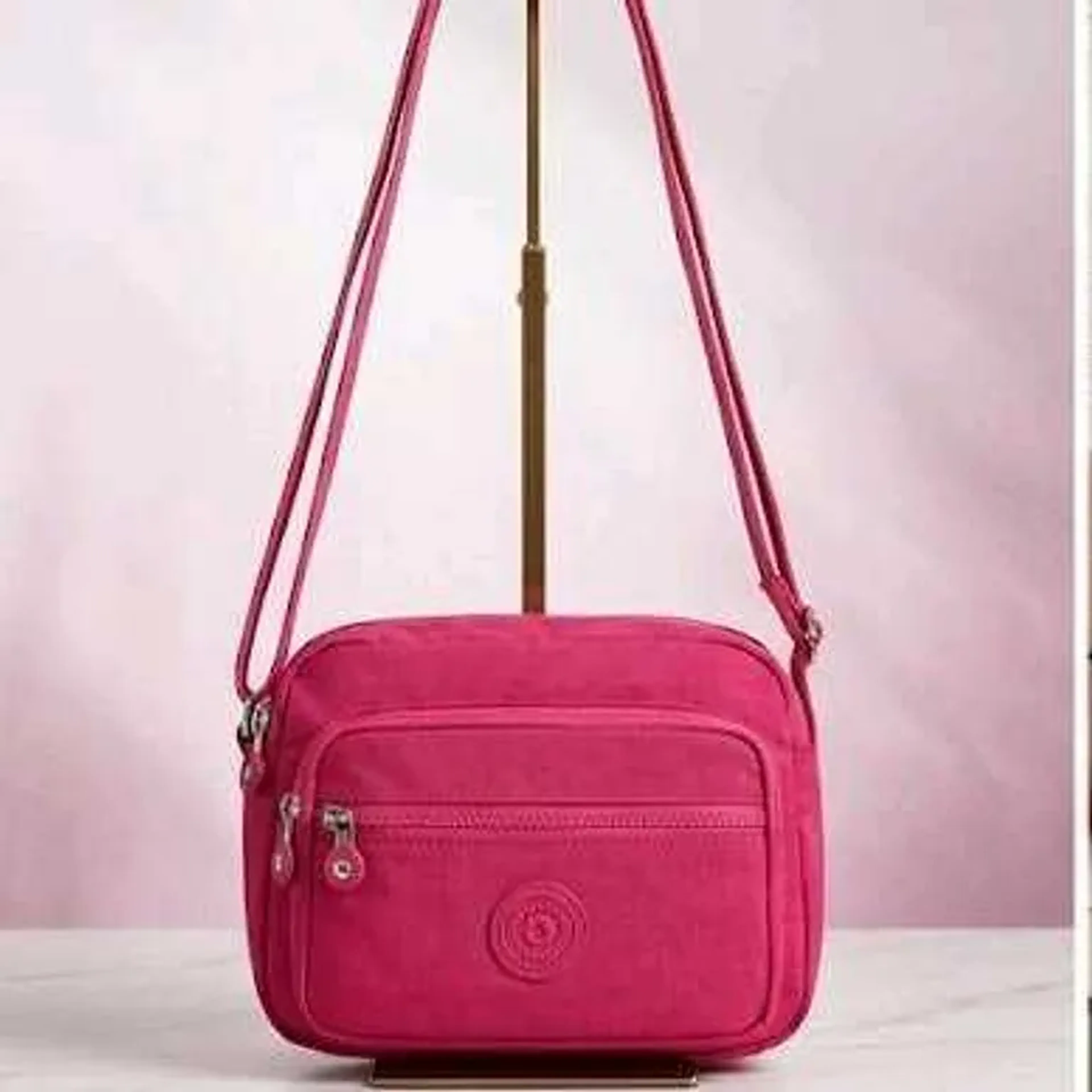 Bolsa Tiracolo Pink Multi-OrgarEstilo imagem
