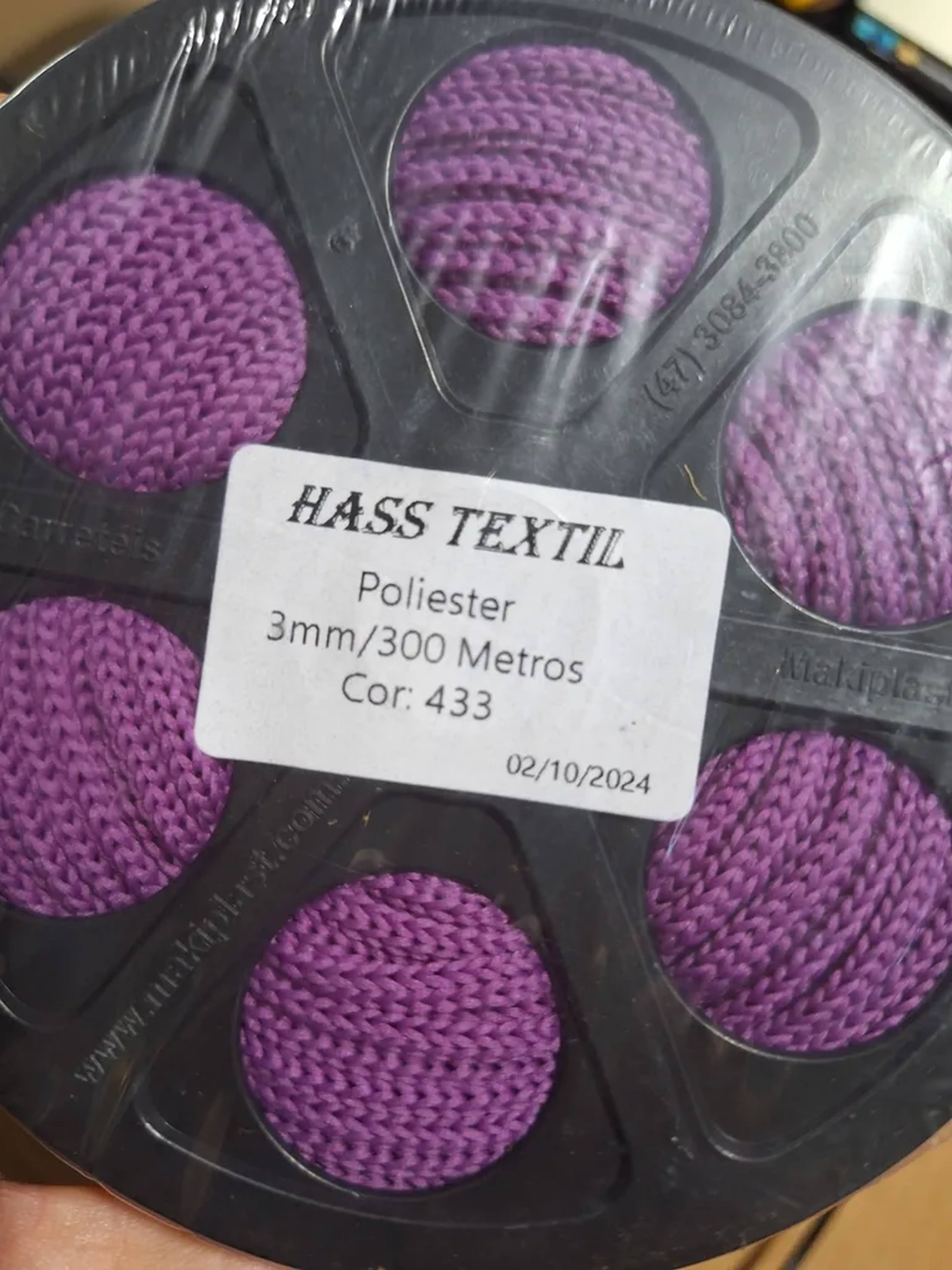 Poliéster 3mm 433 Lilás imagem