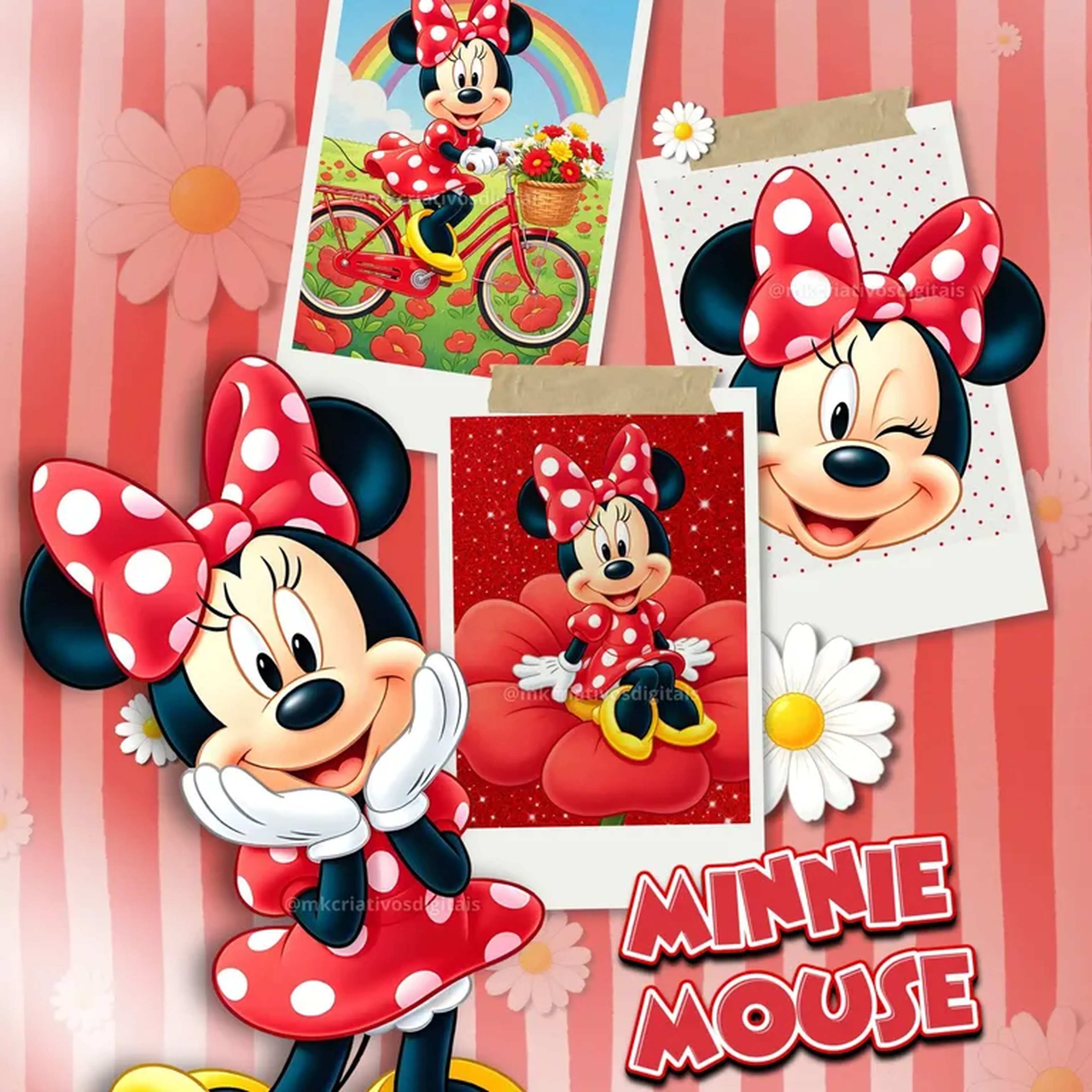 Minnie Mouse Vermelha - Kit digital IA PNG imagem