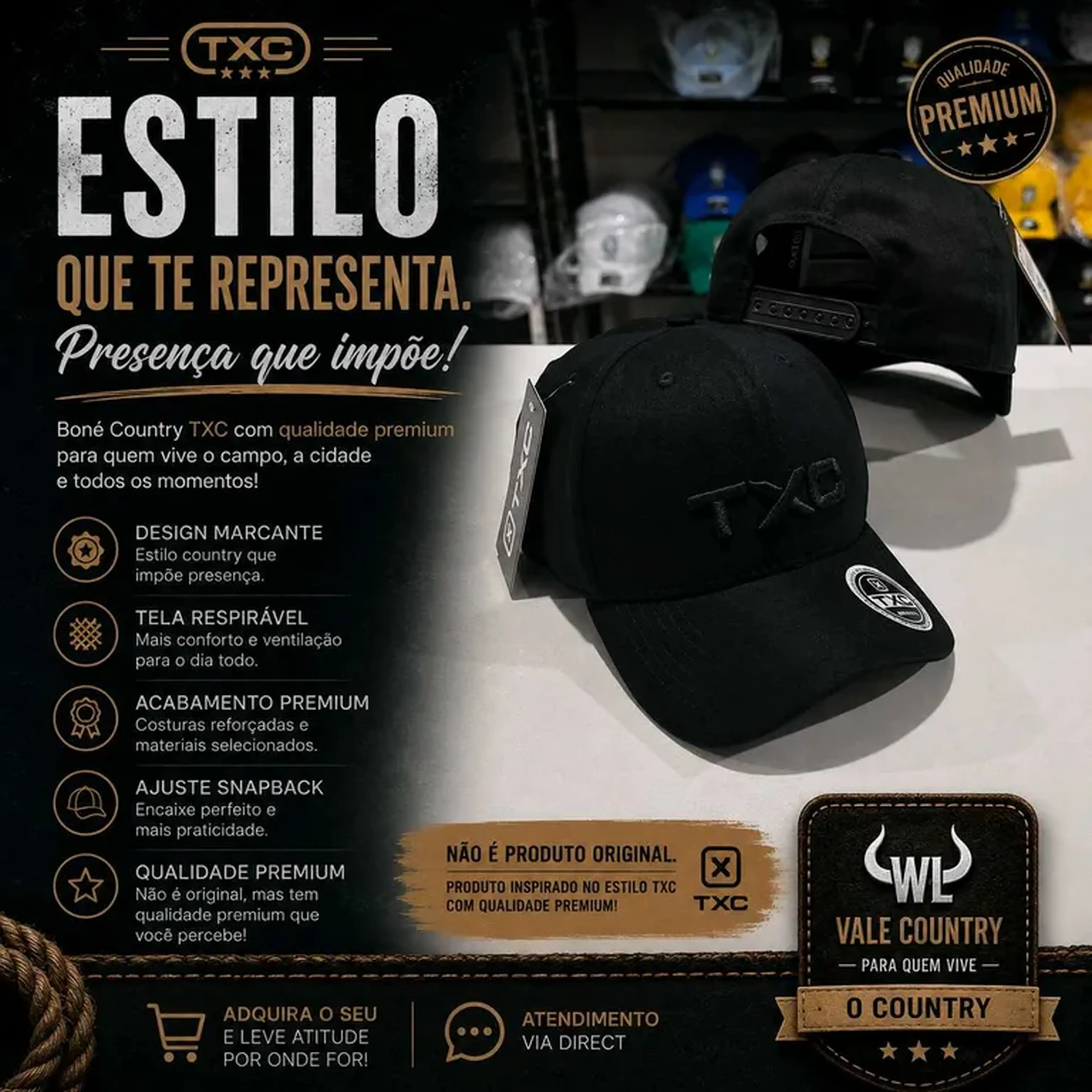 Boné TXC Preto imagem