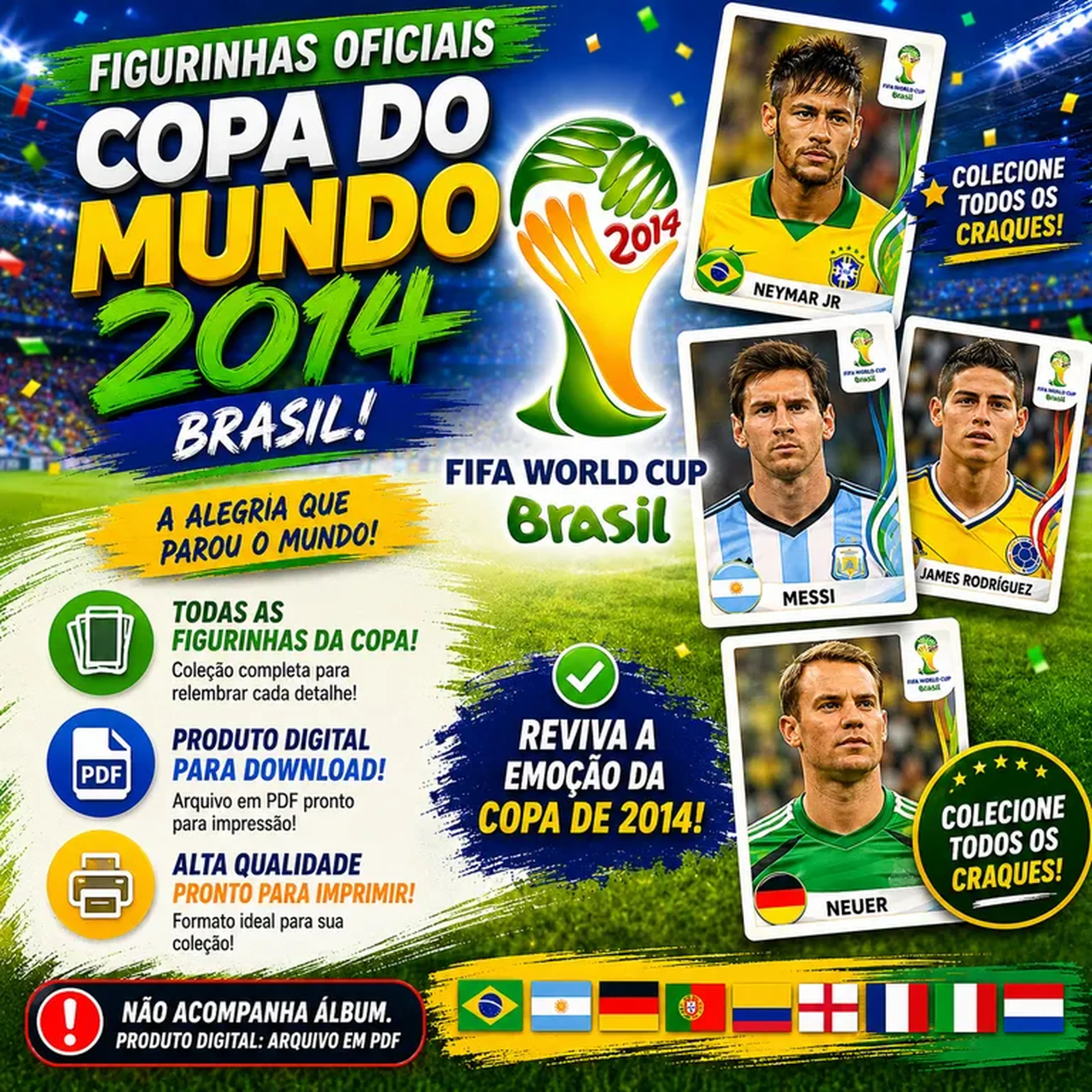 2014 - Figurinhas Completas Copa do Mundo 2014 Brasil imagem